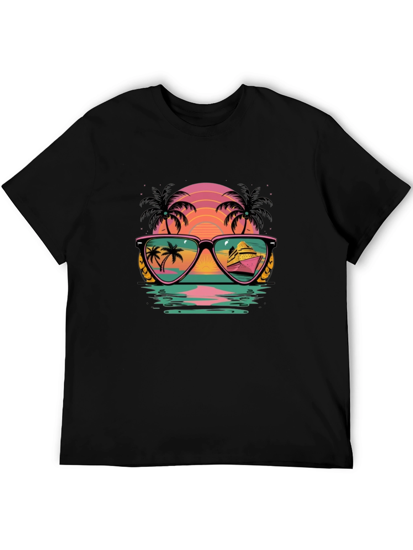 Retro Sunset Sunglasses Graphic Tee