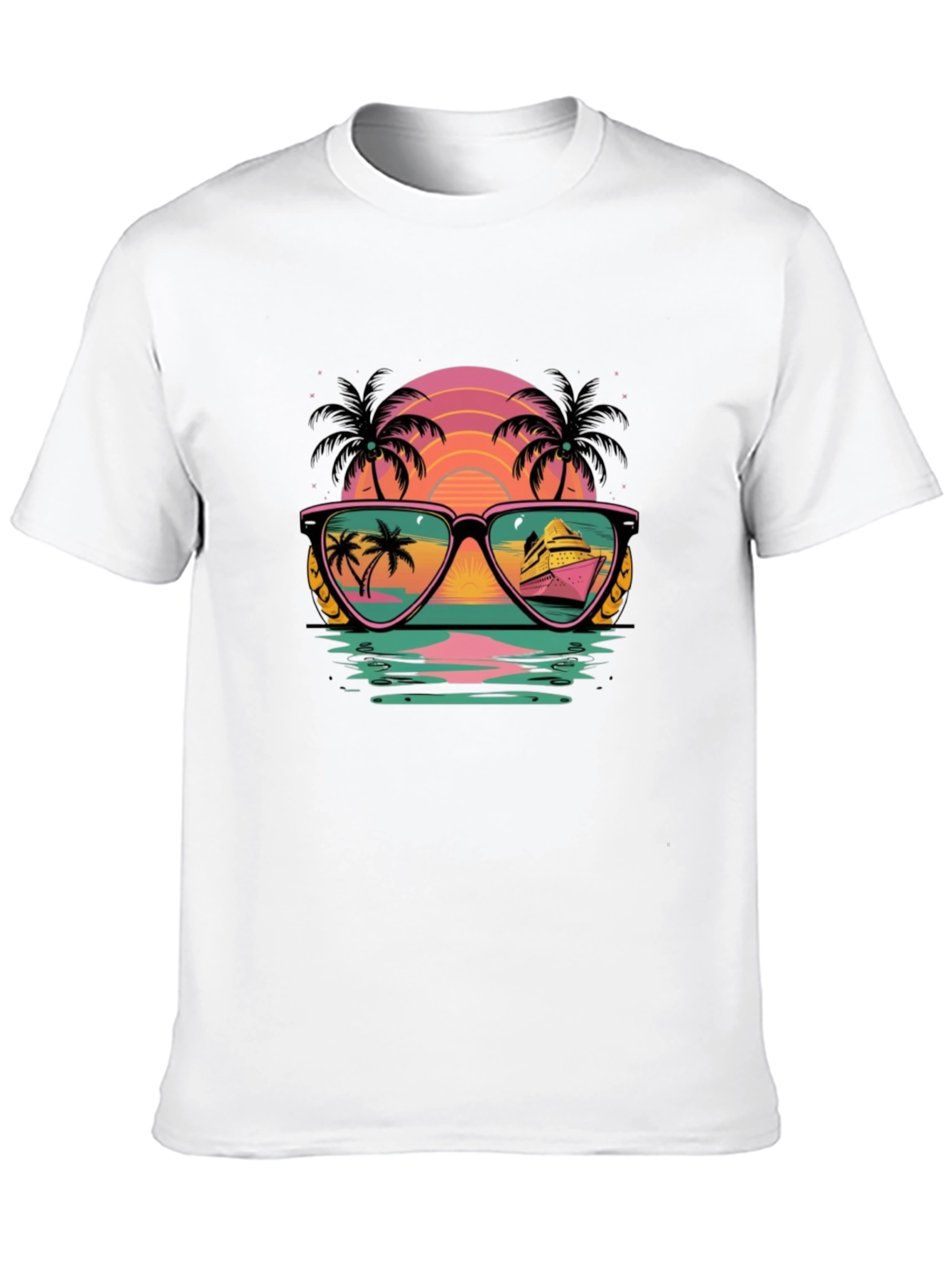 Retro Sunset Sunglasses Graphic Tee