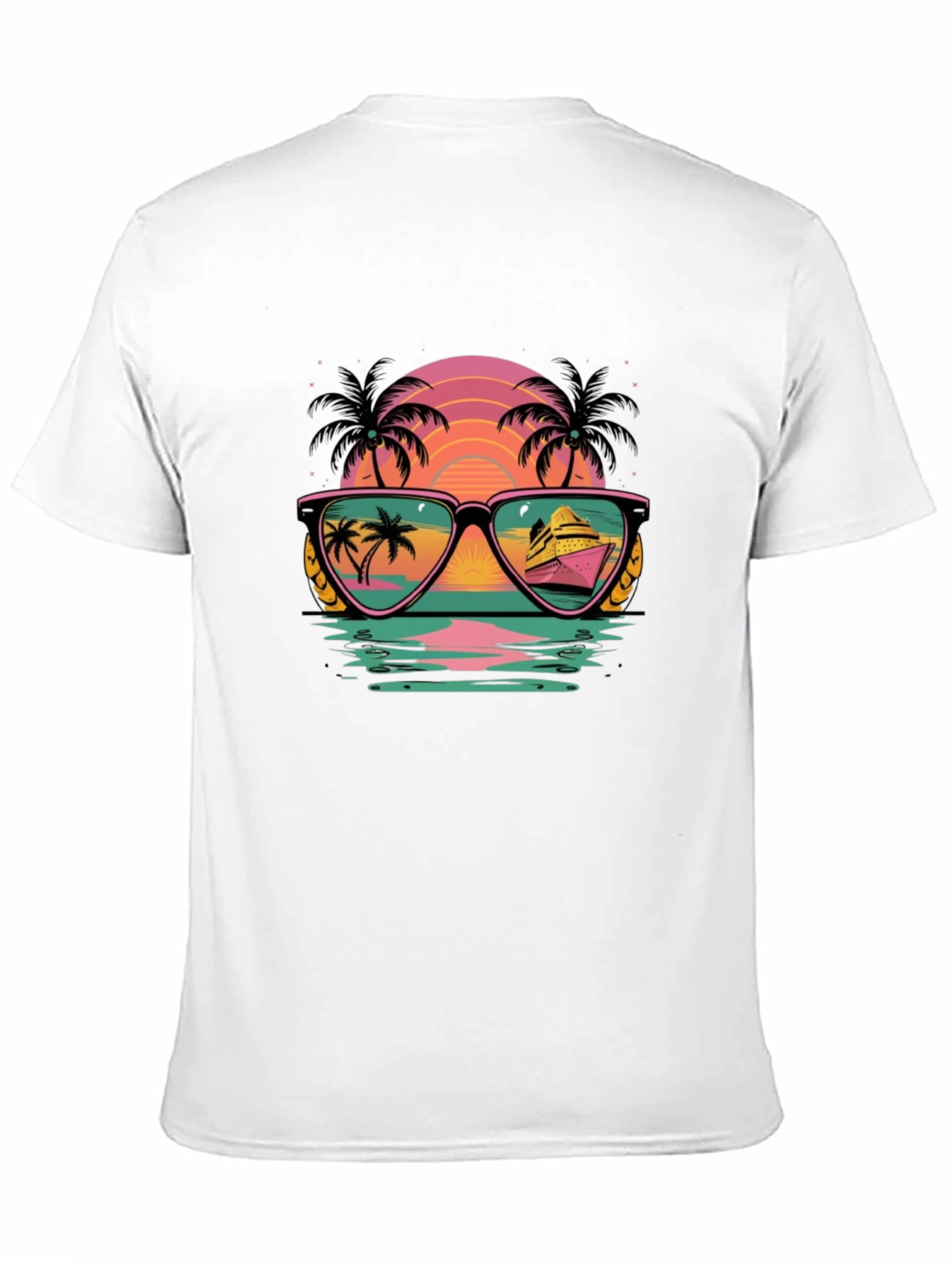 Retro Sunset Sunglasses Graphic Tee