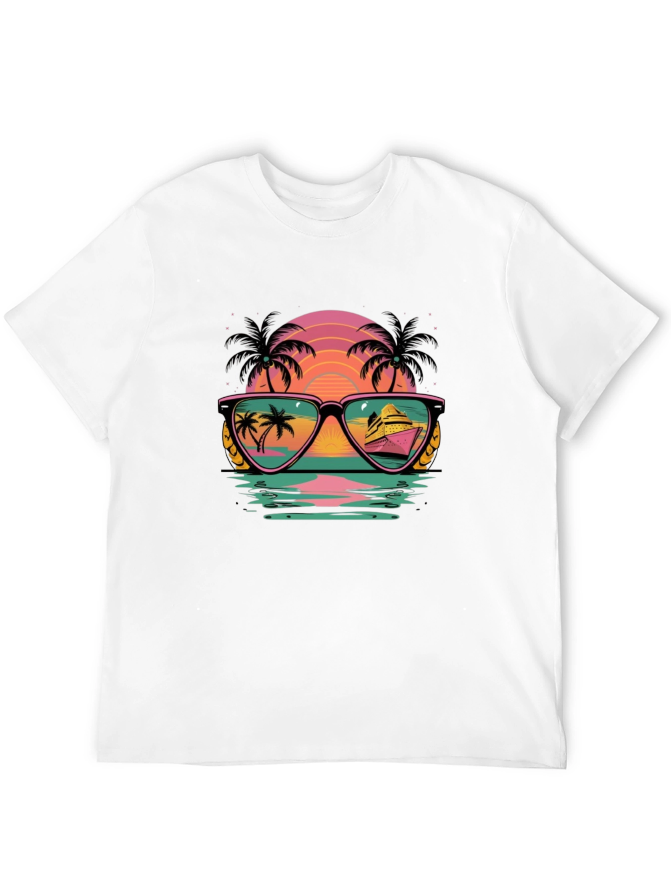 Retro Sunset Sunglasses Graphic Tee