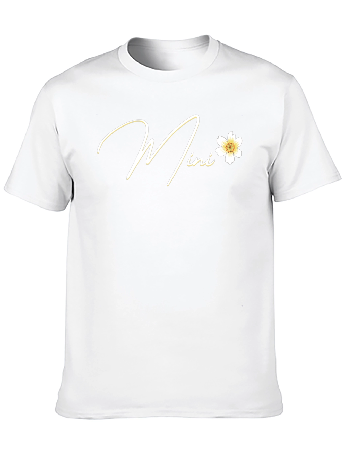 Mini Flower Graphic Black T-Shirt