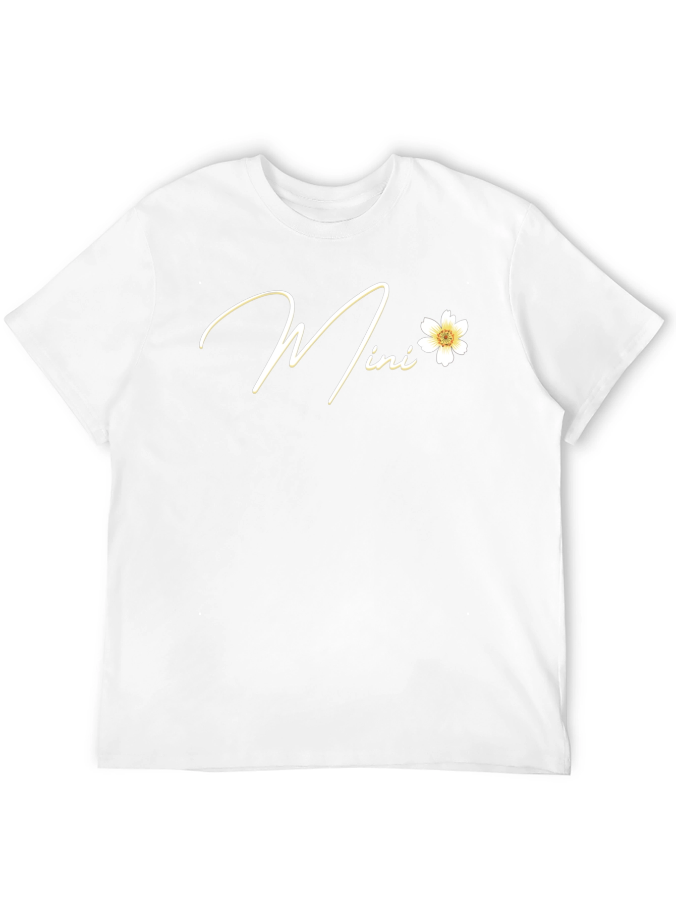 Mini Flower Graphic Black T-Shirt
