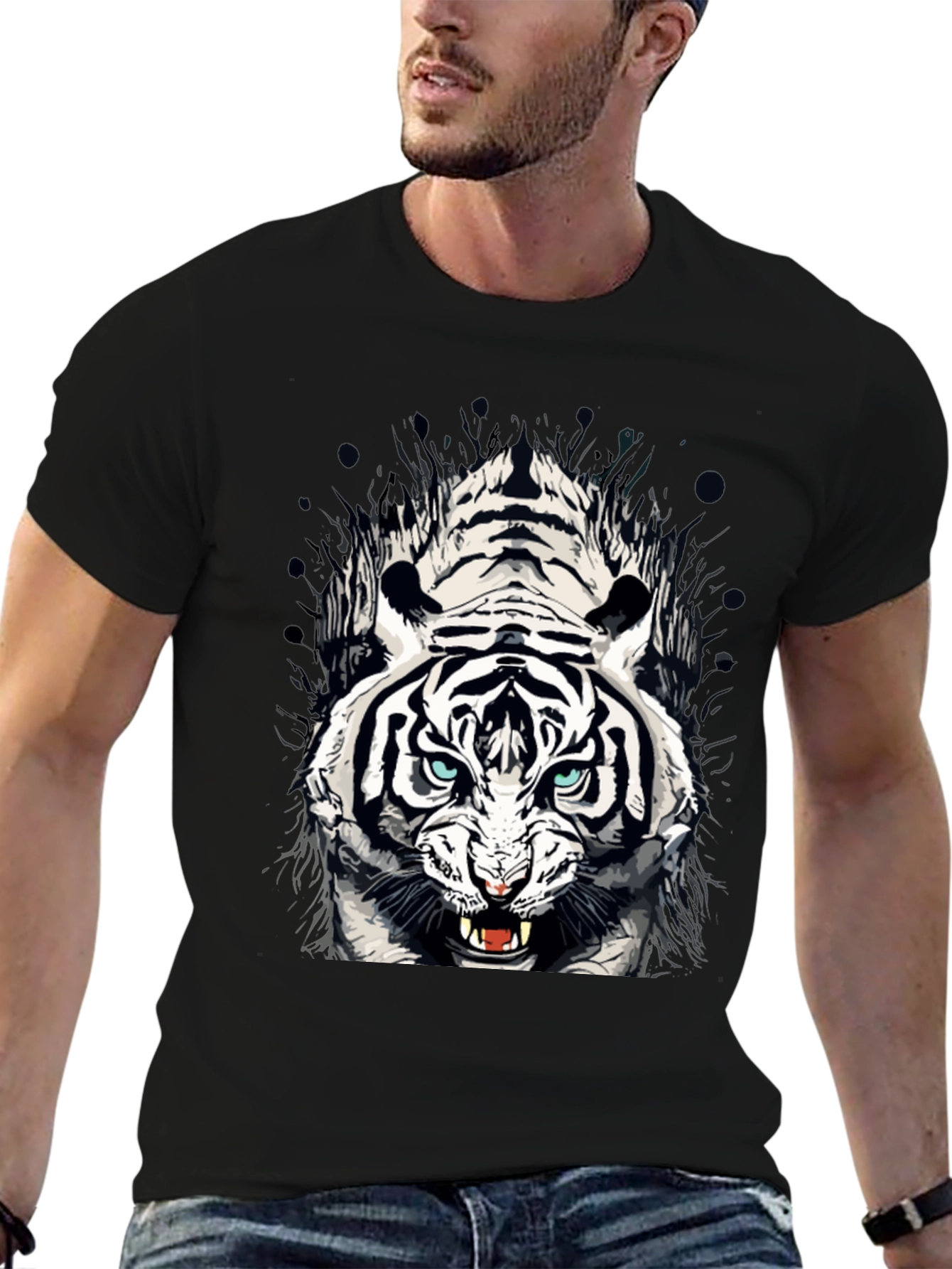 Bold Tiger Graphic T-Shirt - Fierce Style