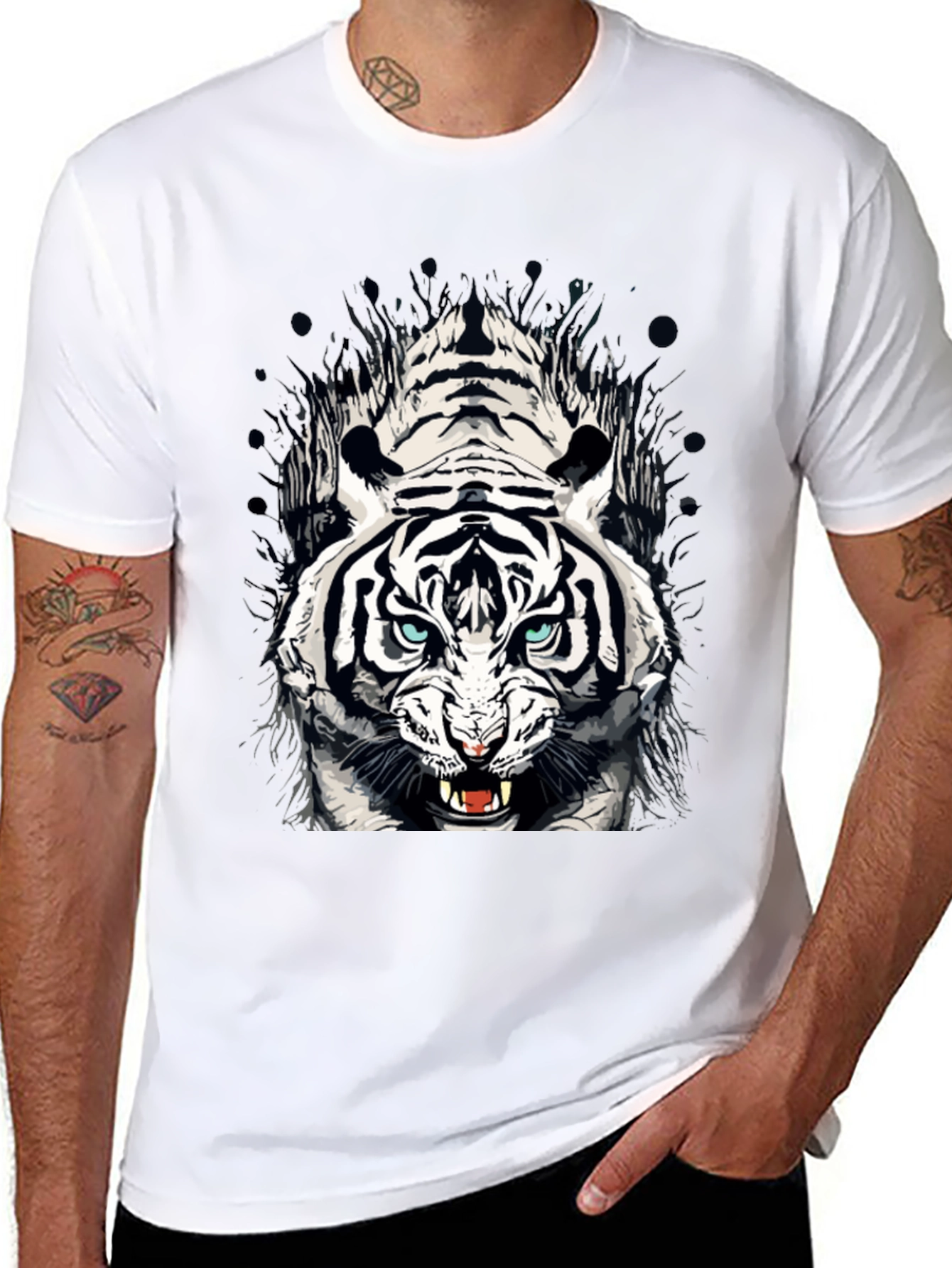 Bold Tiger Graphic T-Shirt - Fierce Style