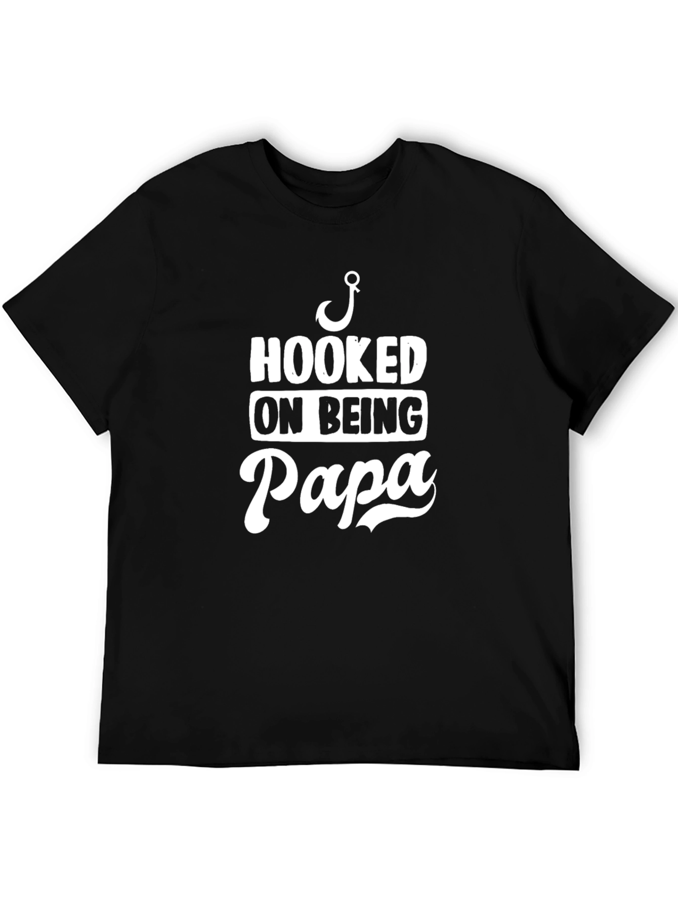 Hooked on Being Papa Graphic T-Shirt