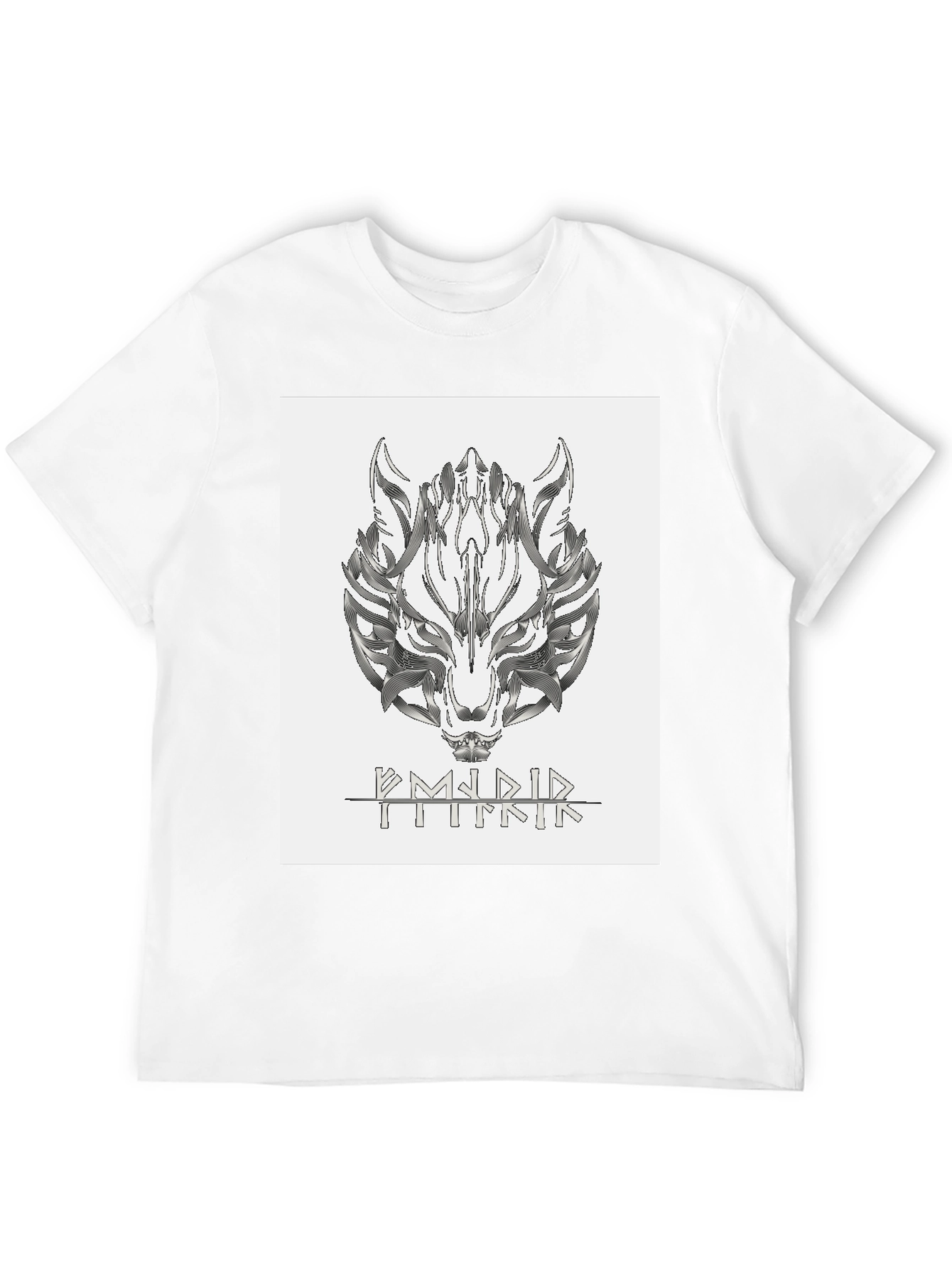 Wolf Graphic Black T-Shirt - Norse Viking Fenrir