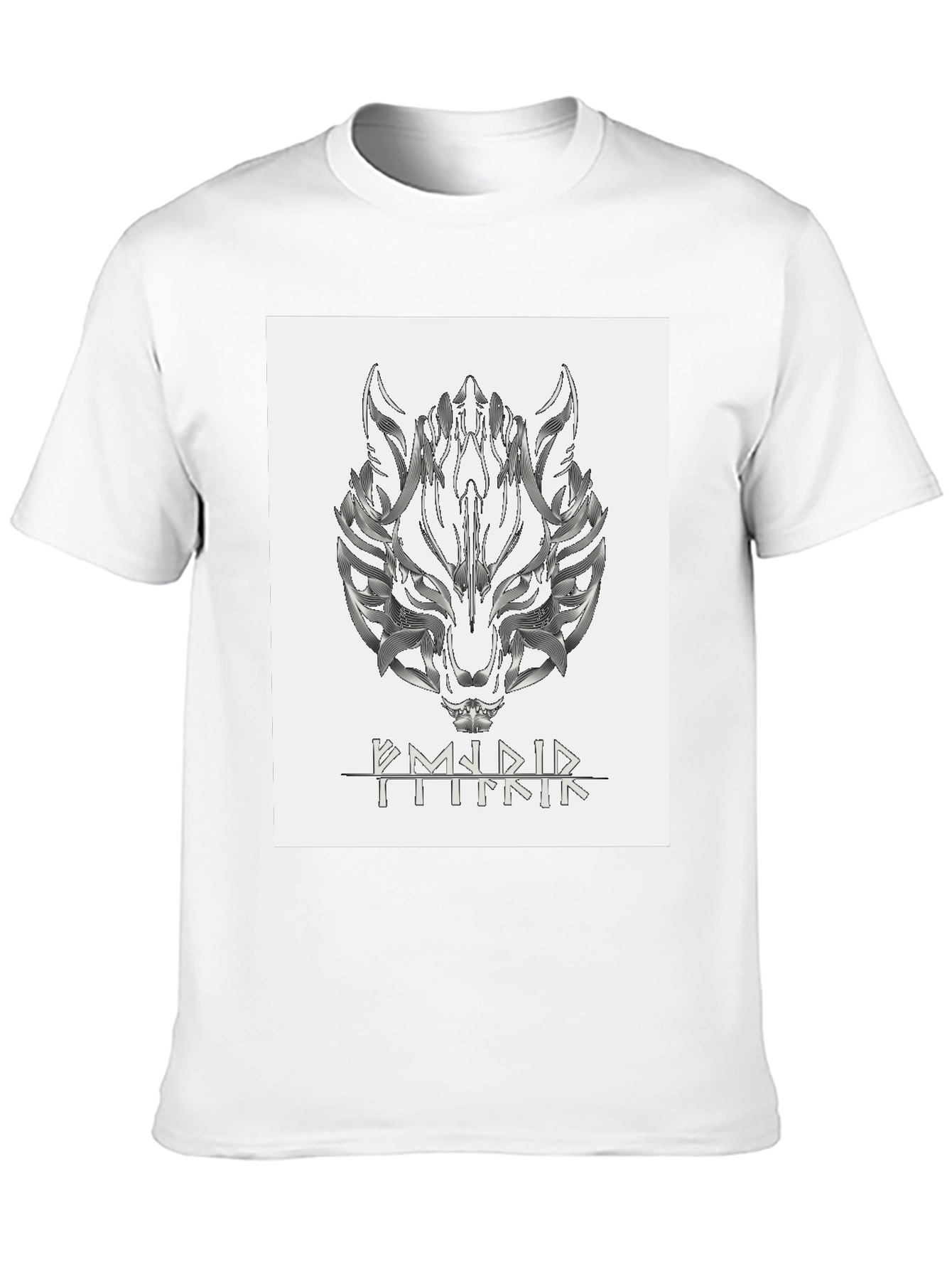 Wolf Graphic Black T-Shirt - Norse Viking Fenrir