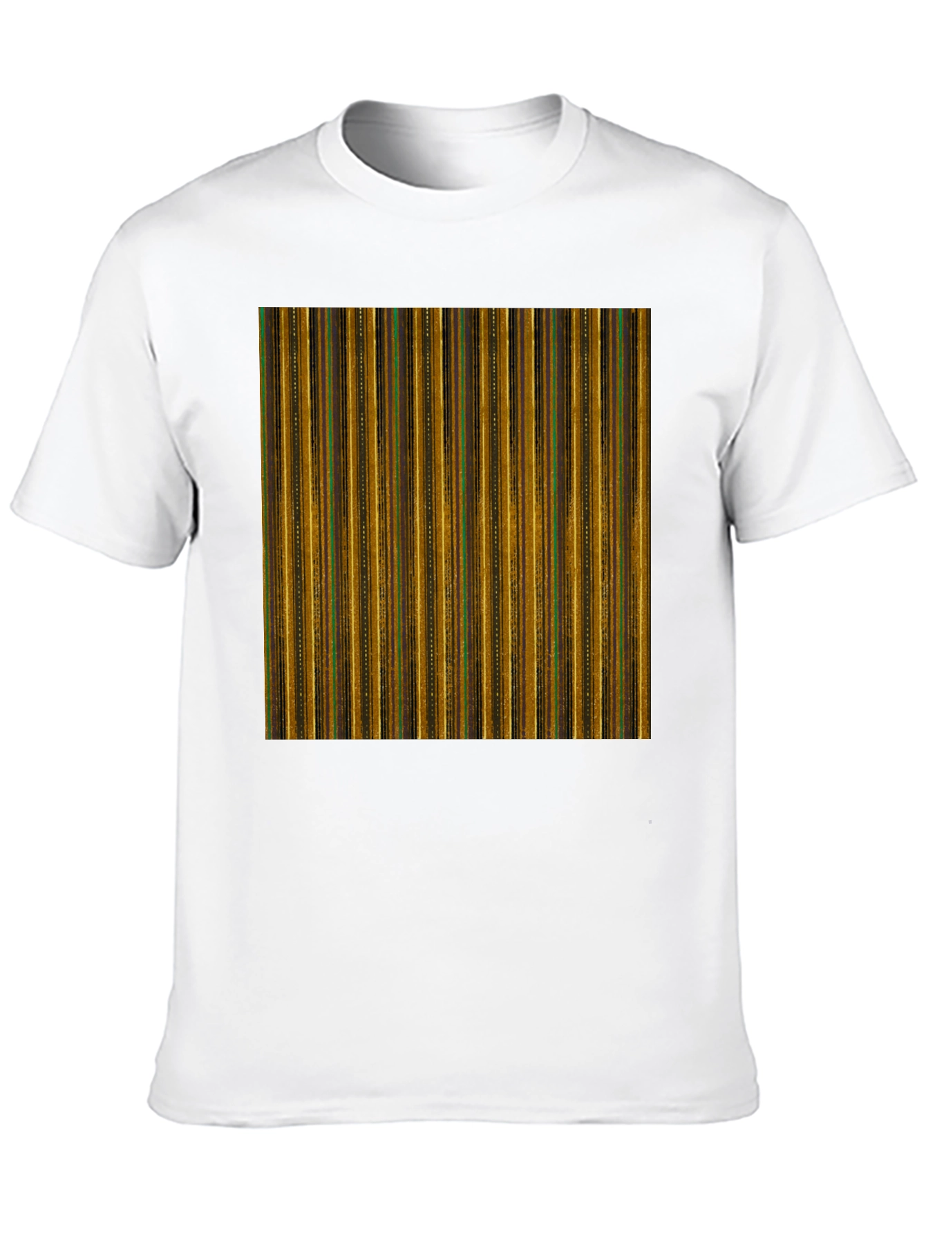 Retro Stripe Pattern T-Shirt - Unique Design