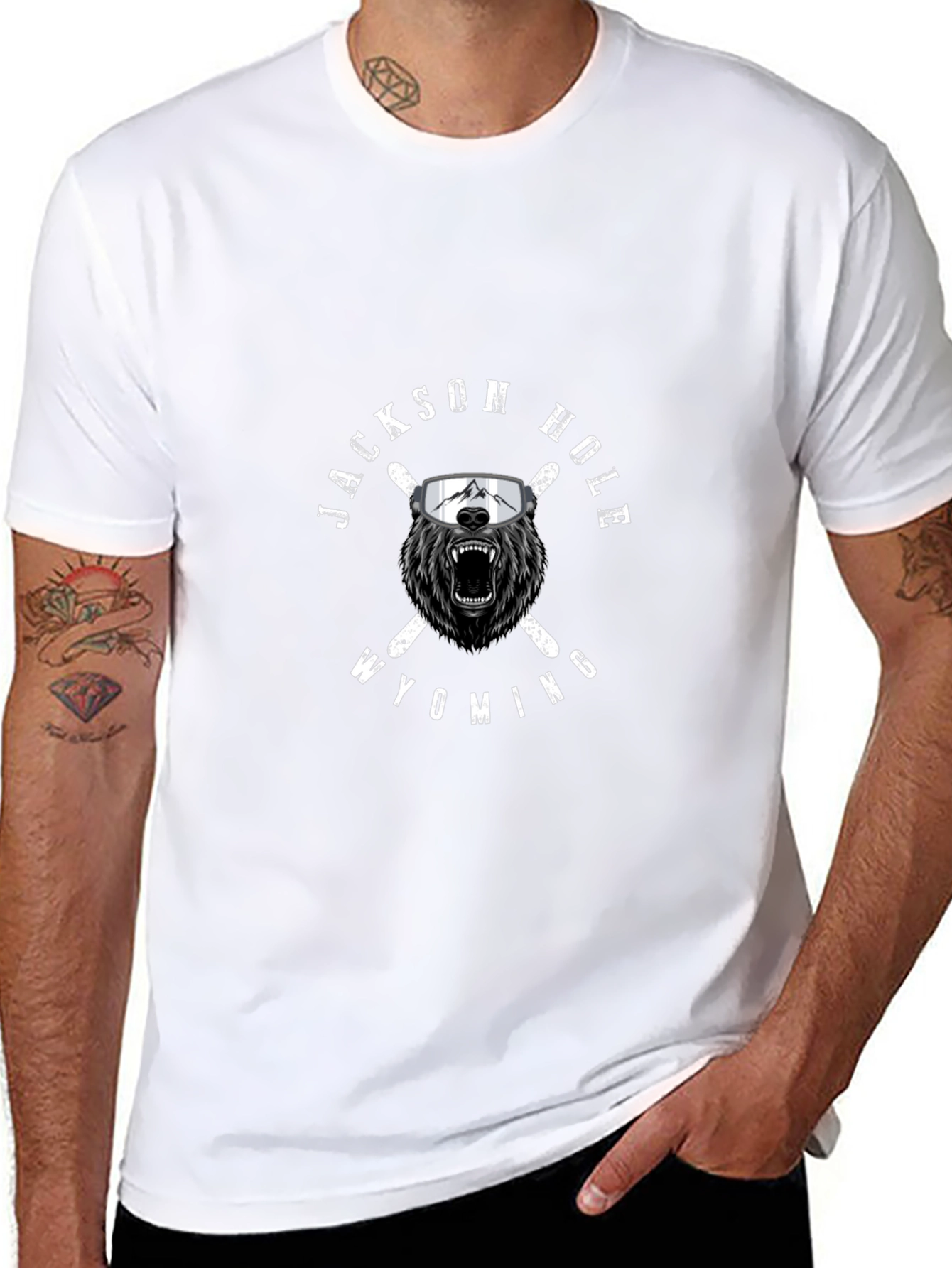 Jackson Hole Wyoming Bear Graphic Tee