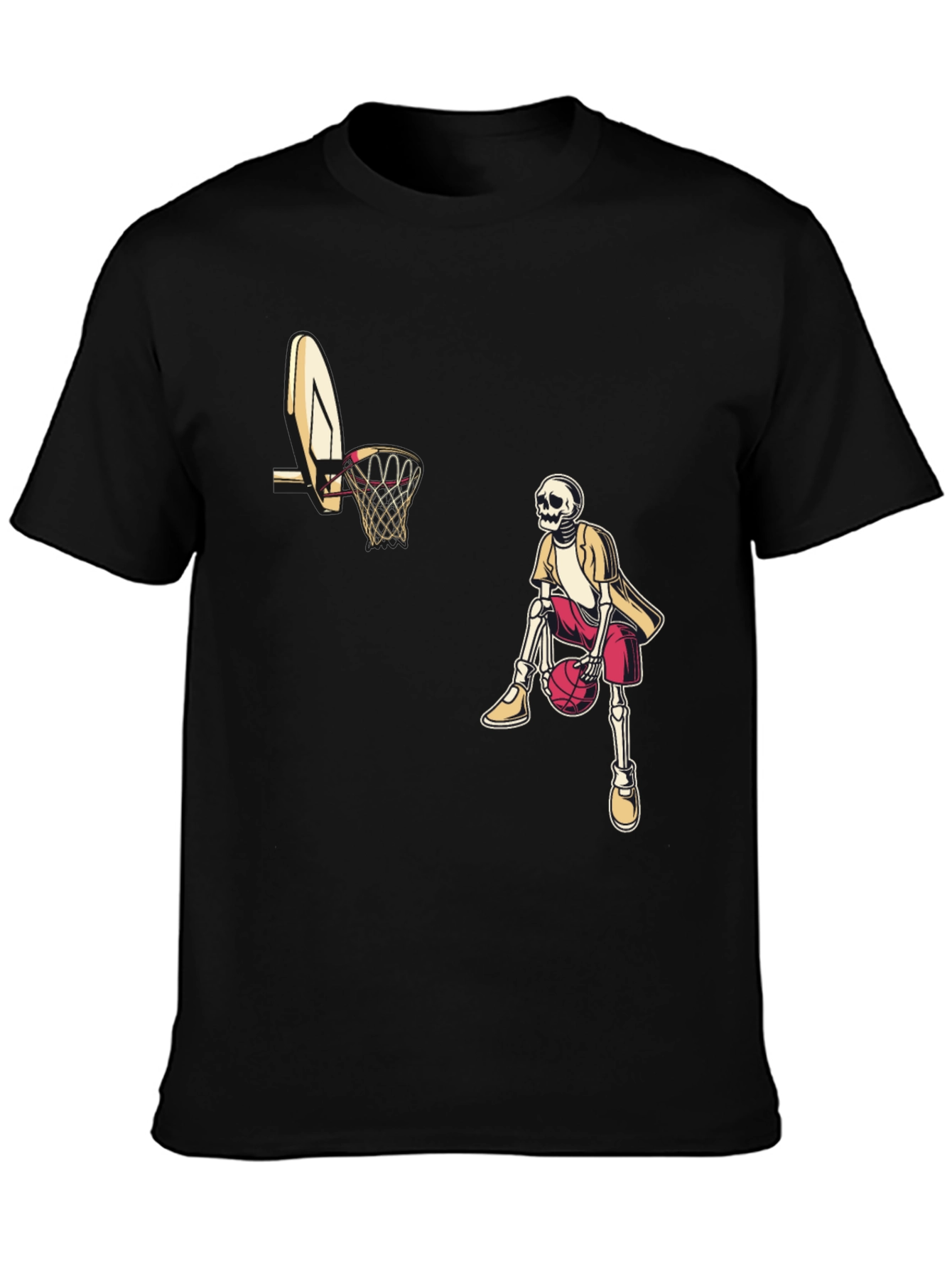 Skeleton Baller Black Graphic Tee
