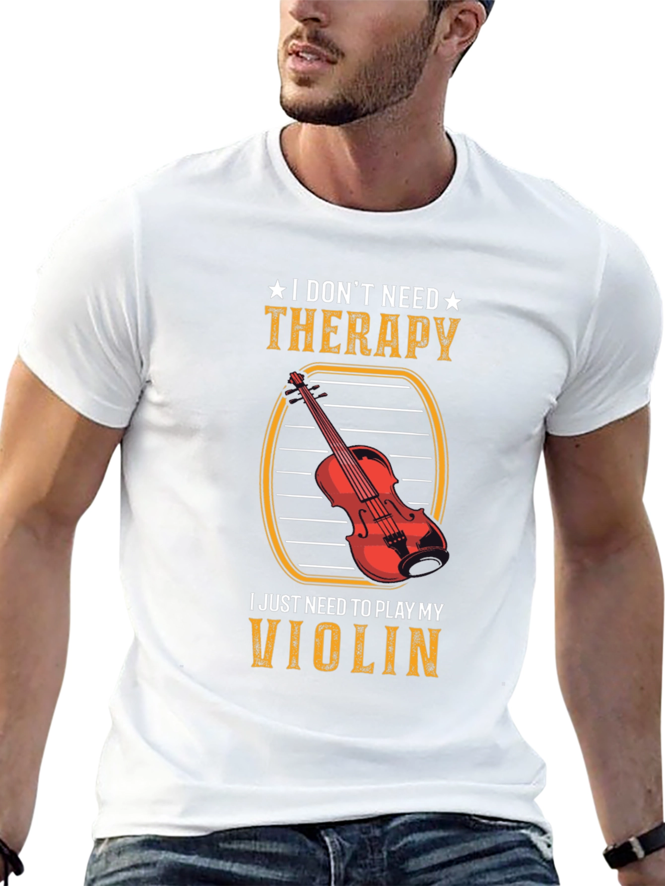 Violin Therapy Black T-Shirt