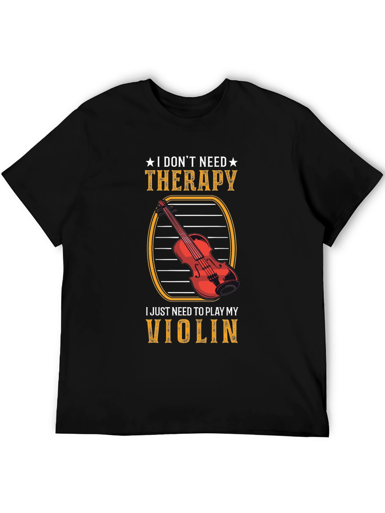 Violin Therapy Black T-Shirt