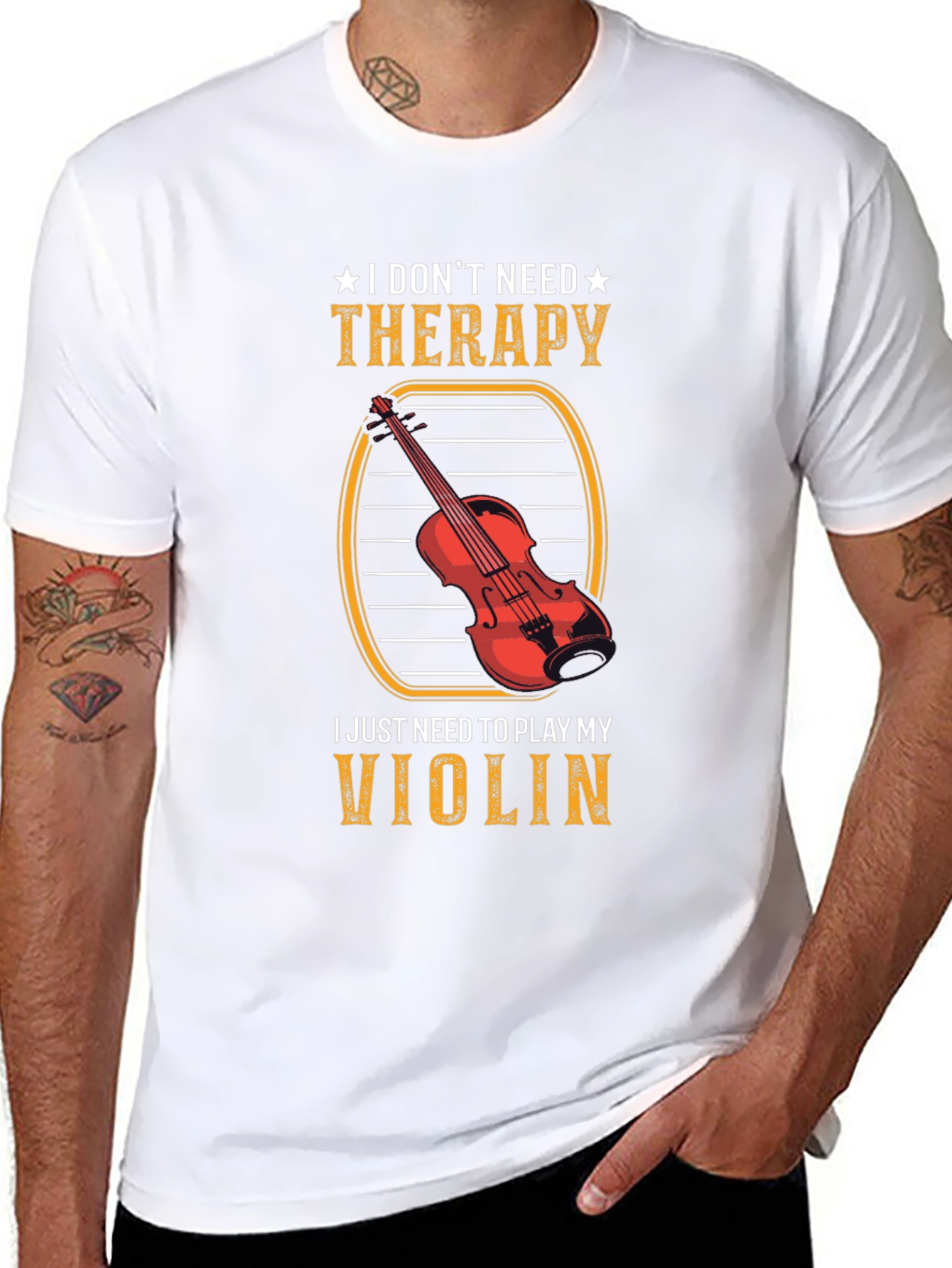 Violin Therapy Black T-Shirt