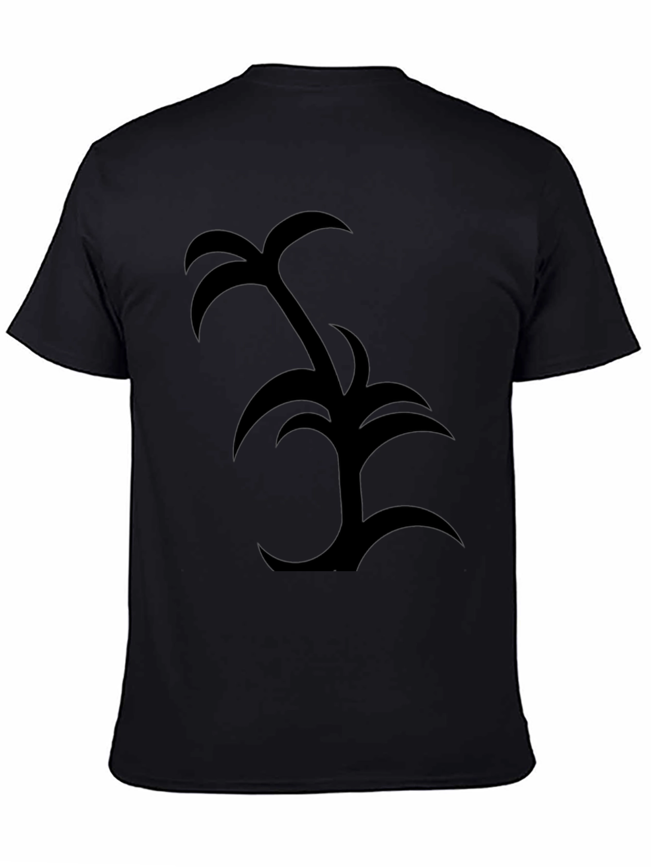 Palm Tree Graphic Tee - Black Cotton Casual Wear
