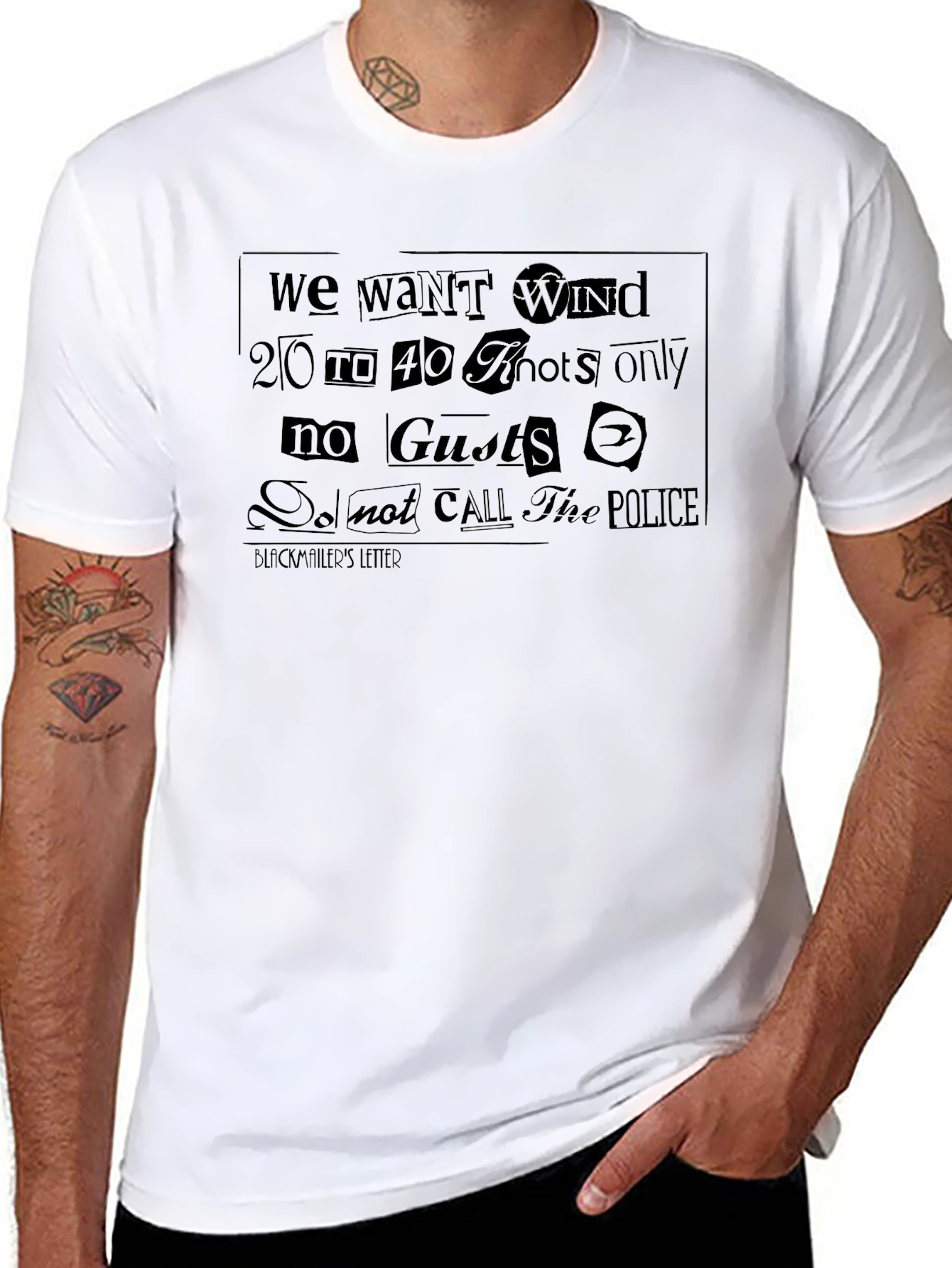 Black Blackmailers Letter Graphic T-Shirt
