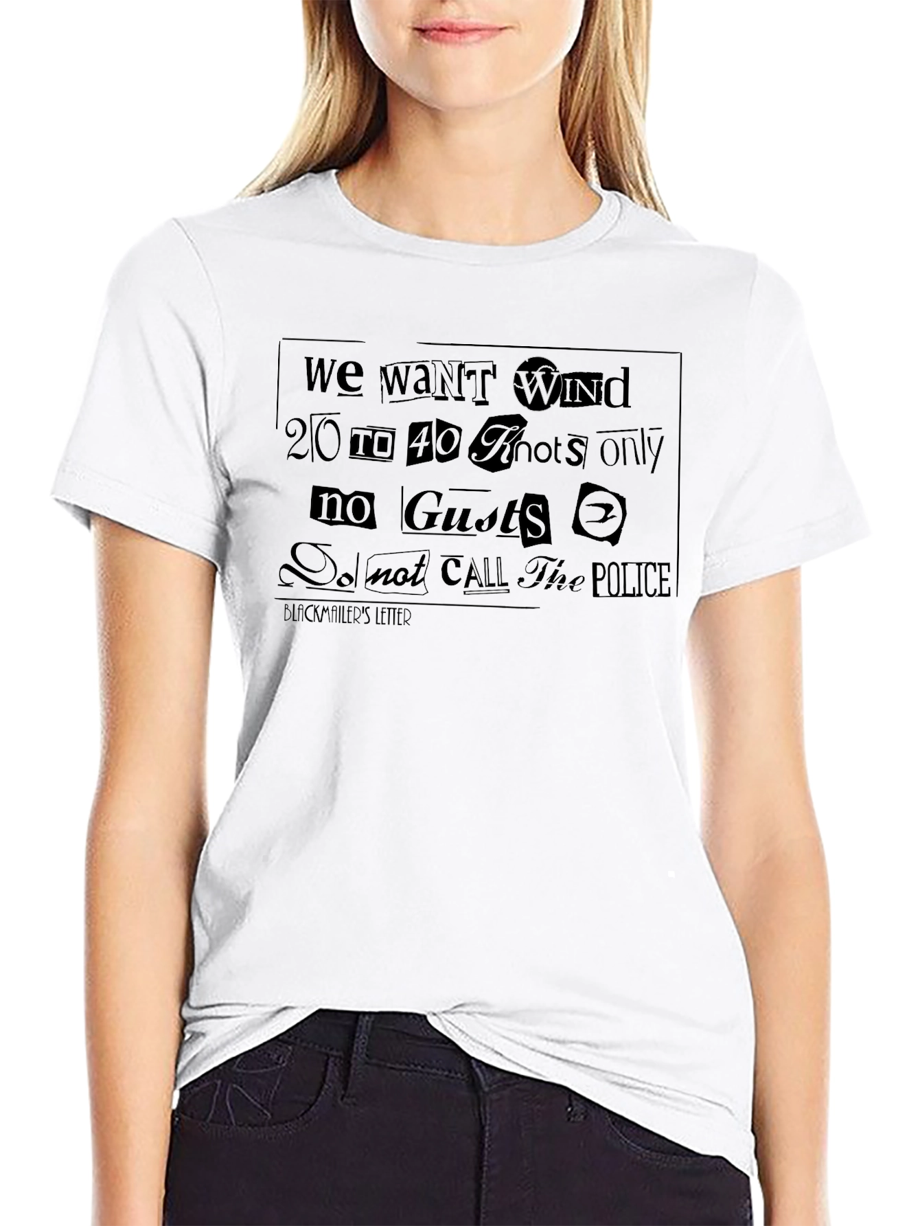 Black Blackmailers Letter Graphic T-Shirt