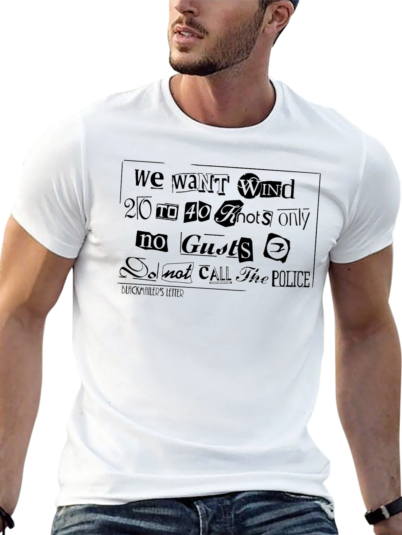 Black Blackmailers Letter Graphic T-Shirt