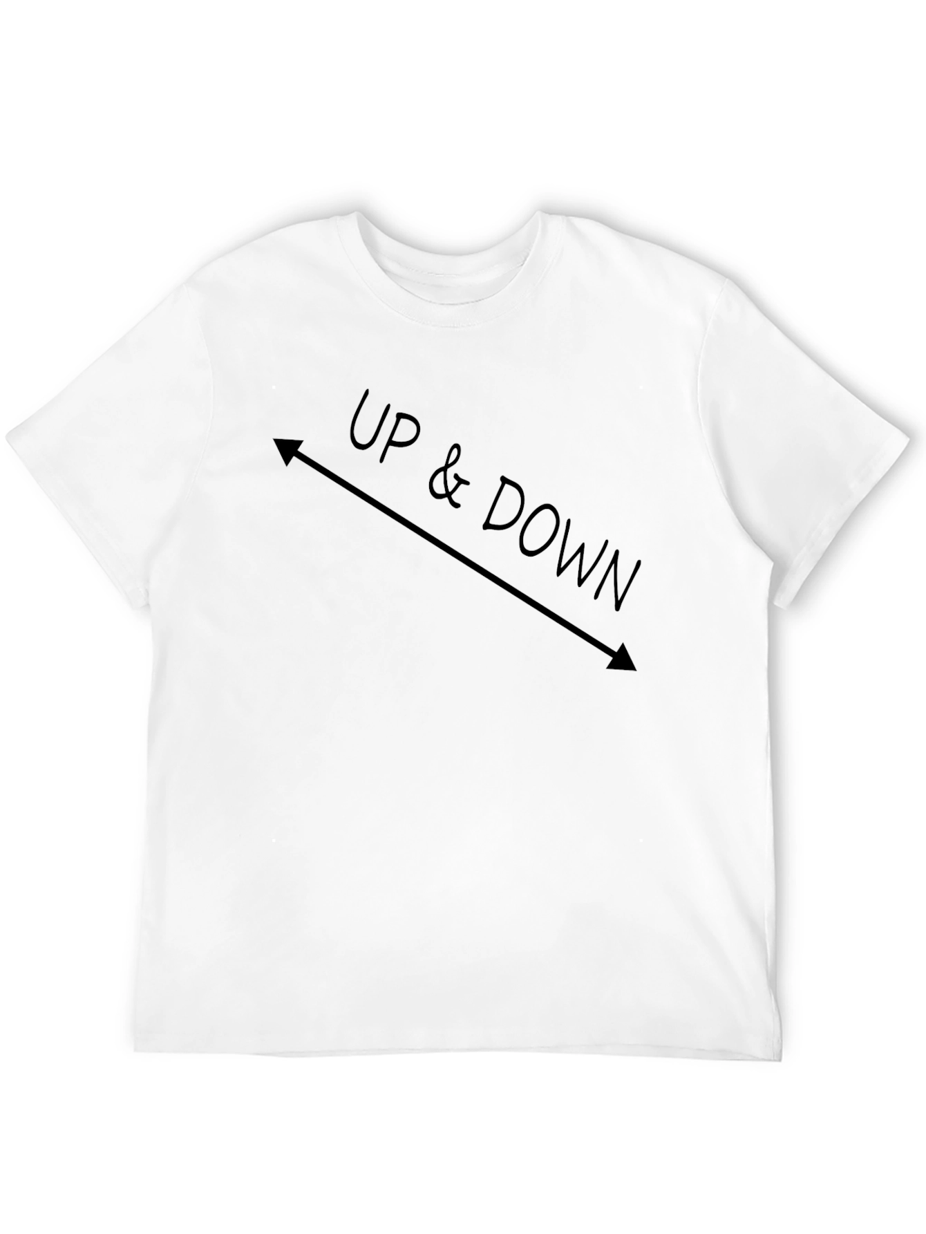 Up & Down Graphic Tee - Casual Black T-Shirt