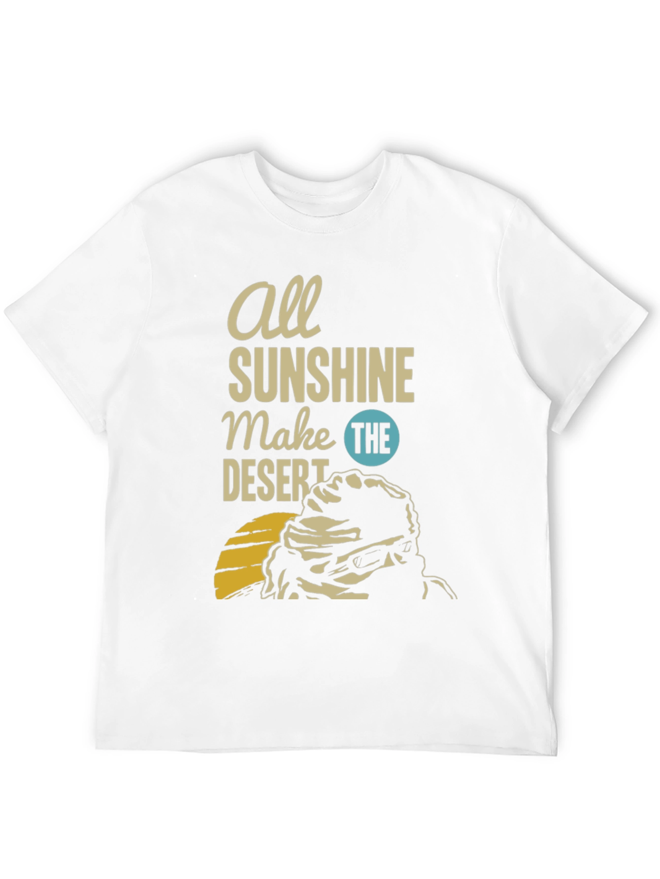 Desert Sunshine Graphic Tee - Mens Black T-Shirt