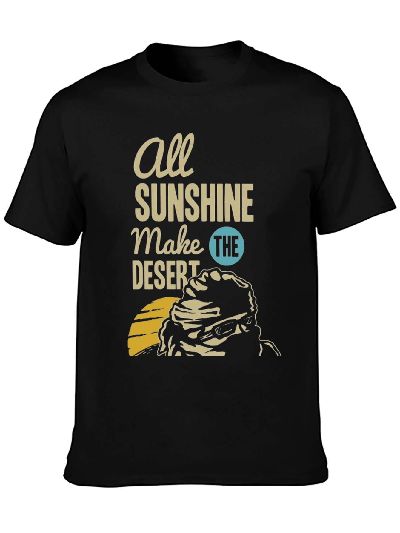 Desert Sunshine Graphic Tee - Mens Black T-Shirt
