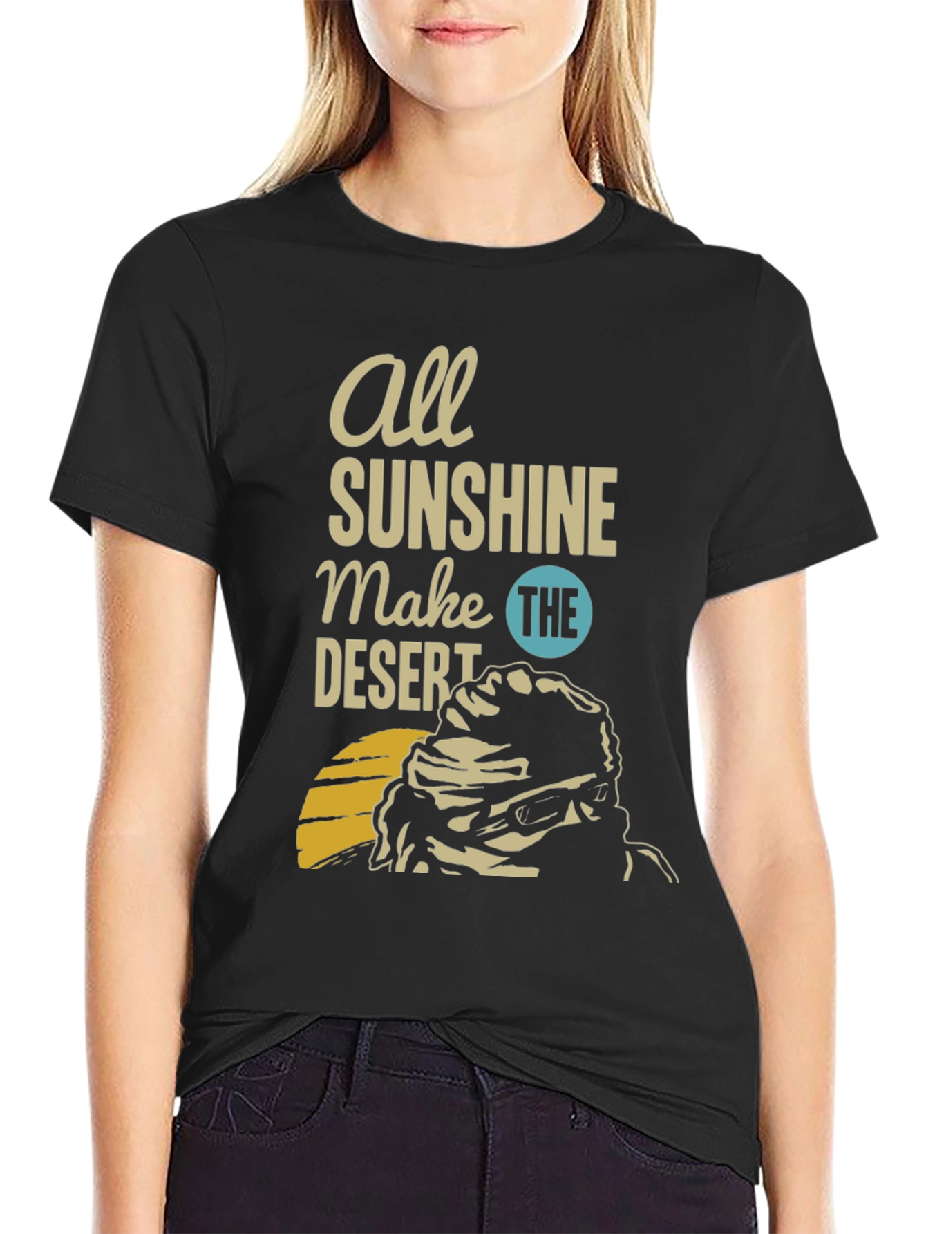 Desert Sunshine Graphic Tee - Mens Black T-Shirt