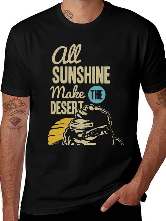 Desert Sunshine Graphic Tee - Mens Black T-Shirt