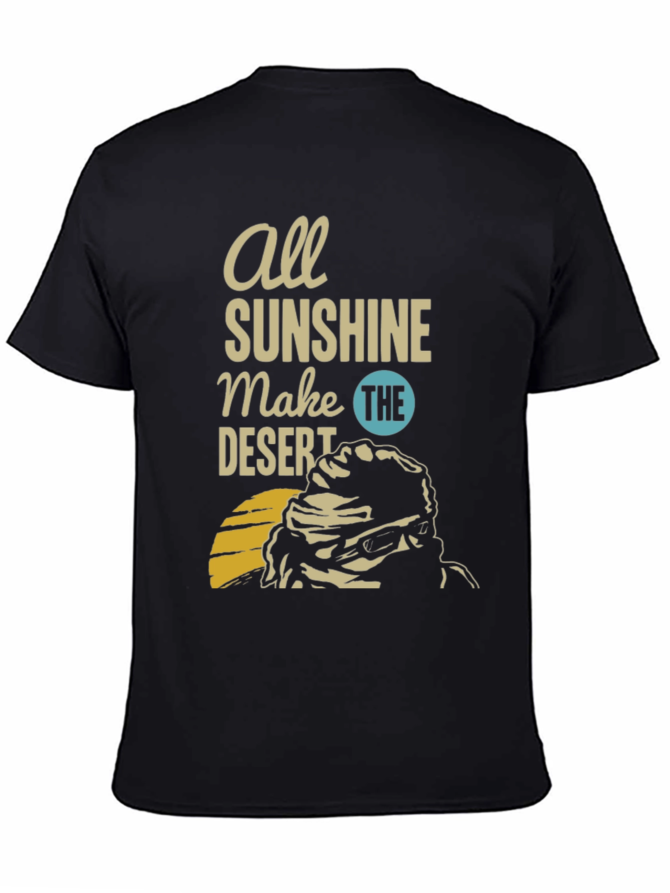Desert Sunshine Graphic Tee - Mens Black T-Shirt