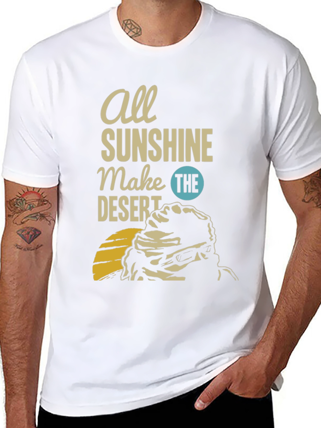 Desert Sunshine Graphic Tee - Mens Black T-Shirt