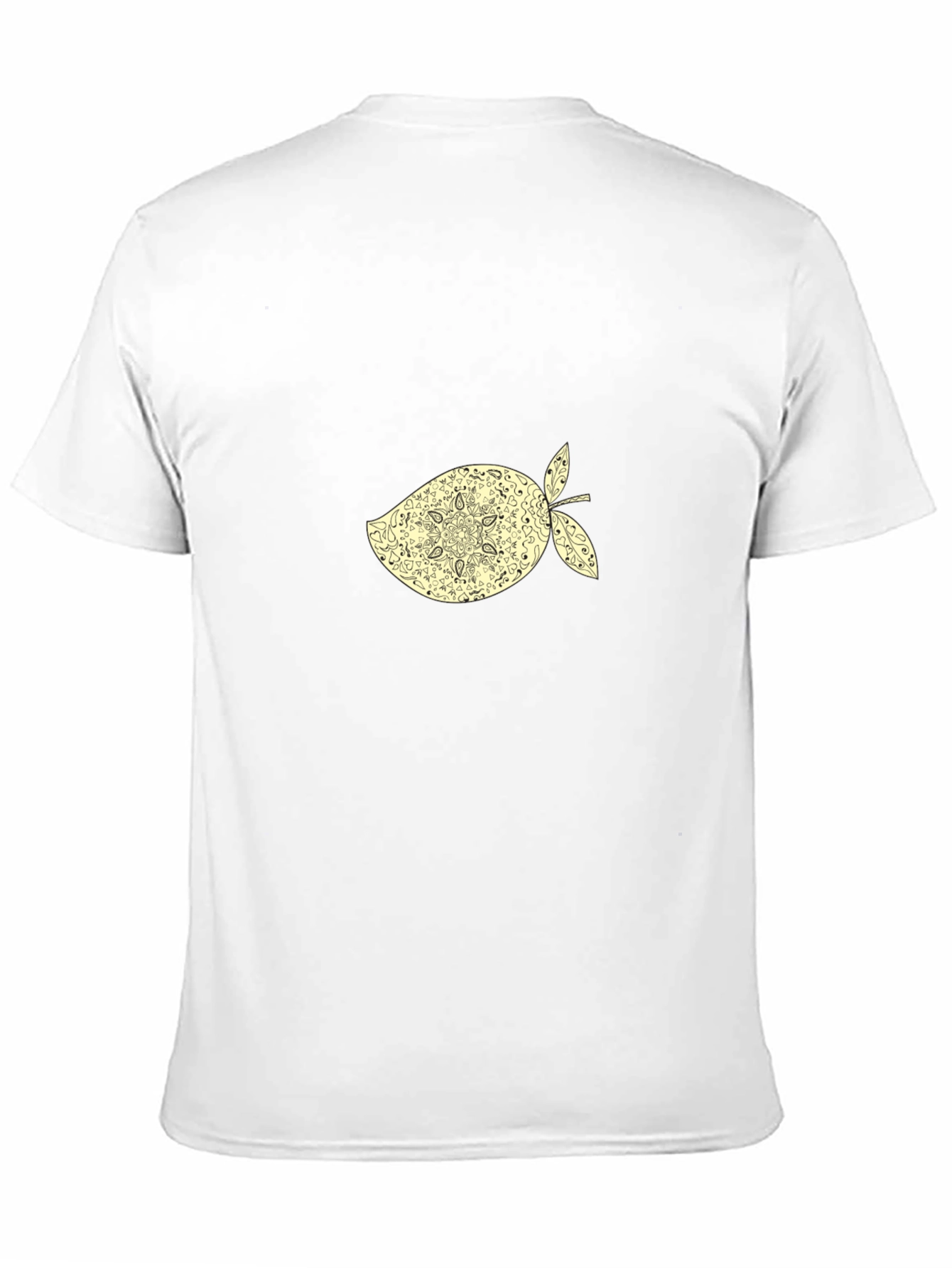 Black T-Shirt with Ornamental Mango Graphic