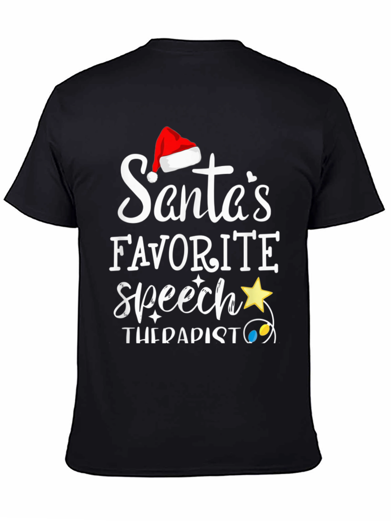 Santas Favorite Speech Therapist T-Shirt Christmas Holiday