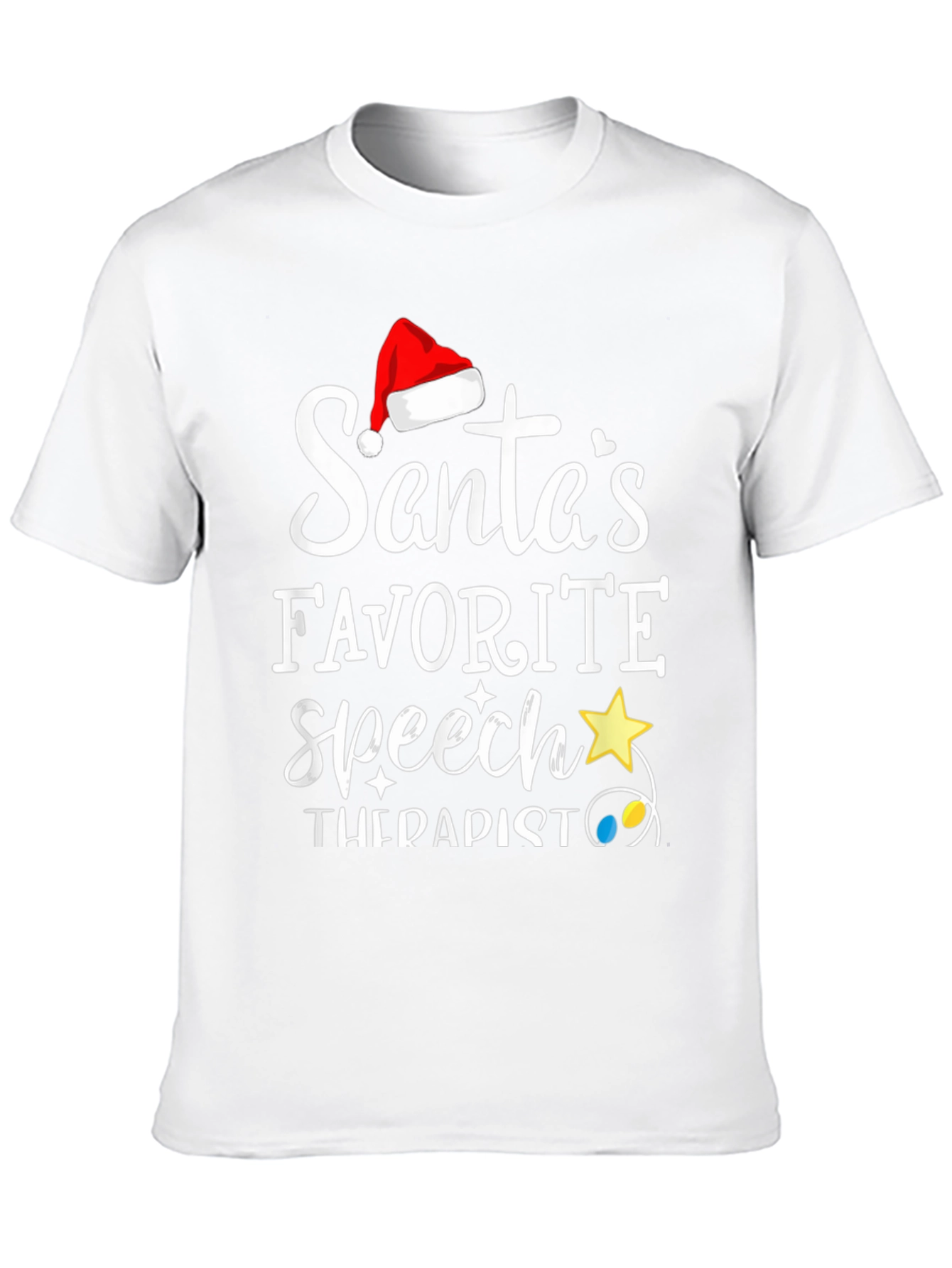 Santas Favorite Speech Therapist T-Shirt Christmas Holiday