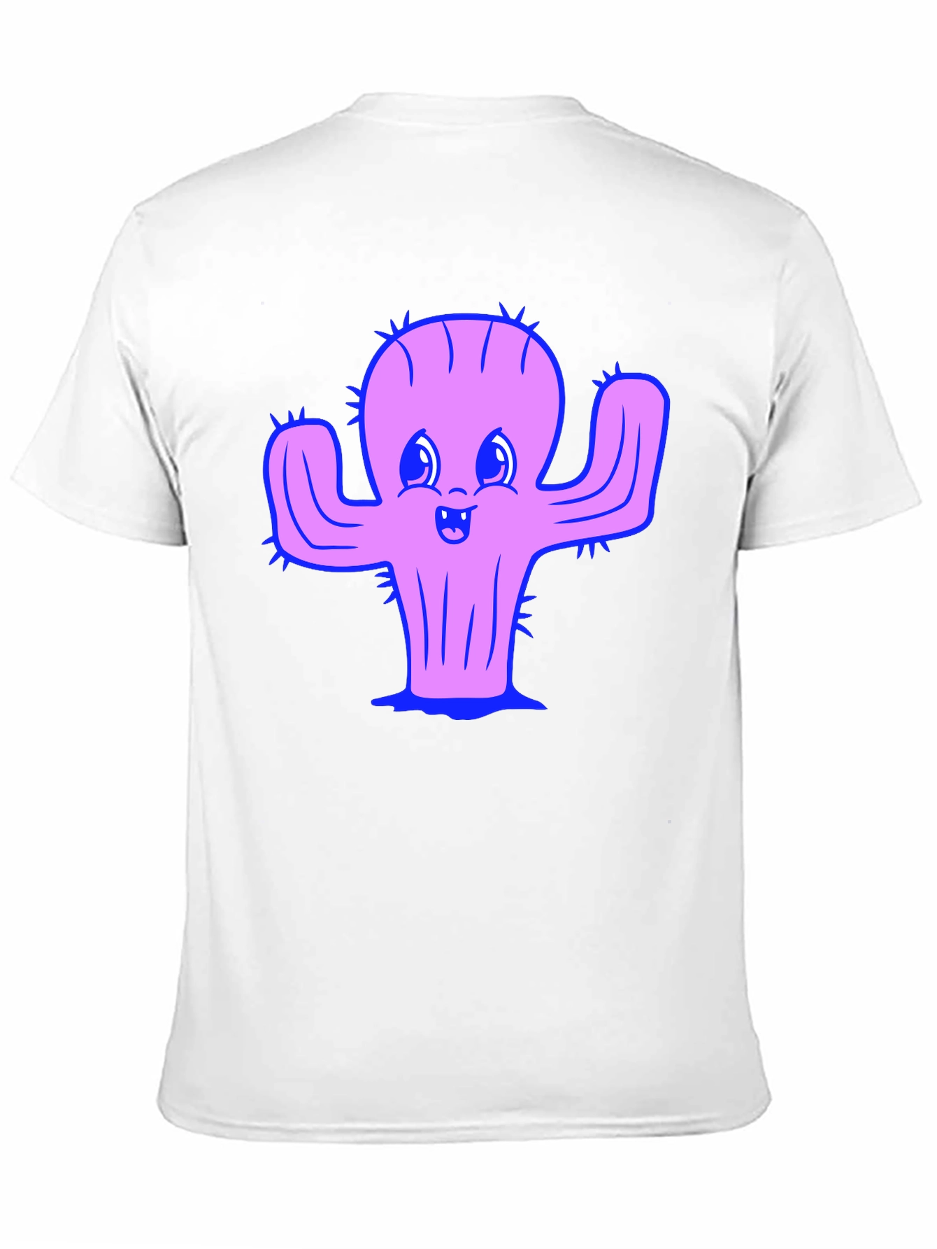 Cute Cactus Graphic Tee - Black Cotton Shirt