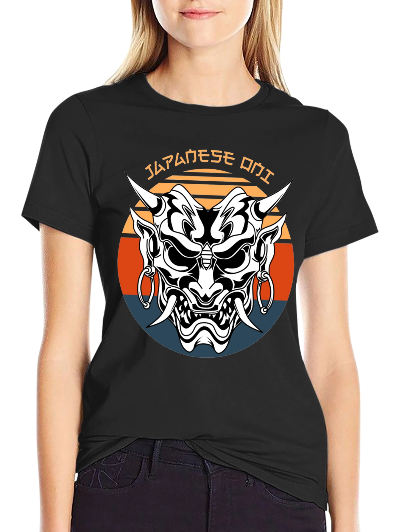 Japanese Oni Mask Graphic Tee