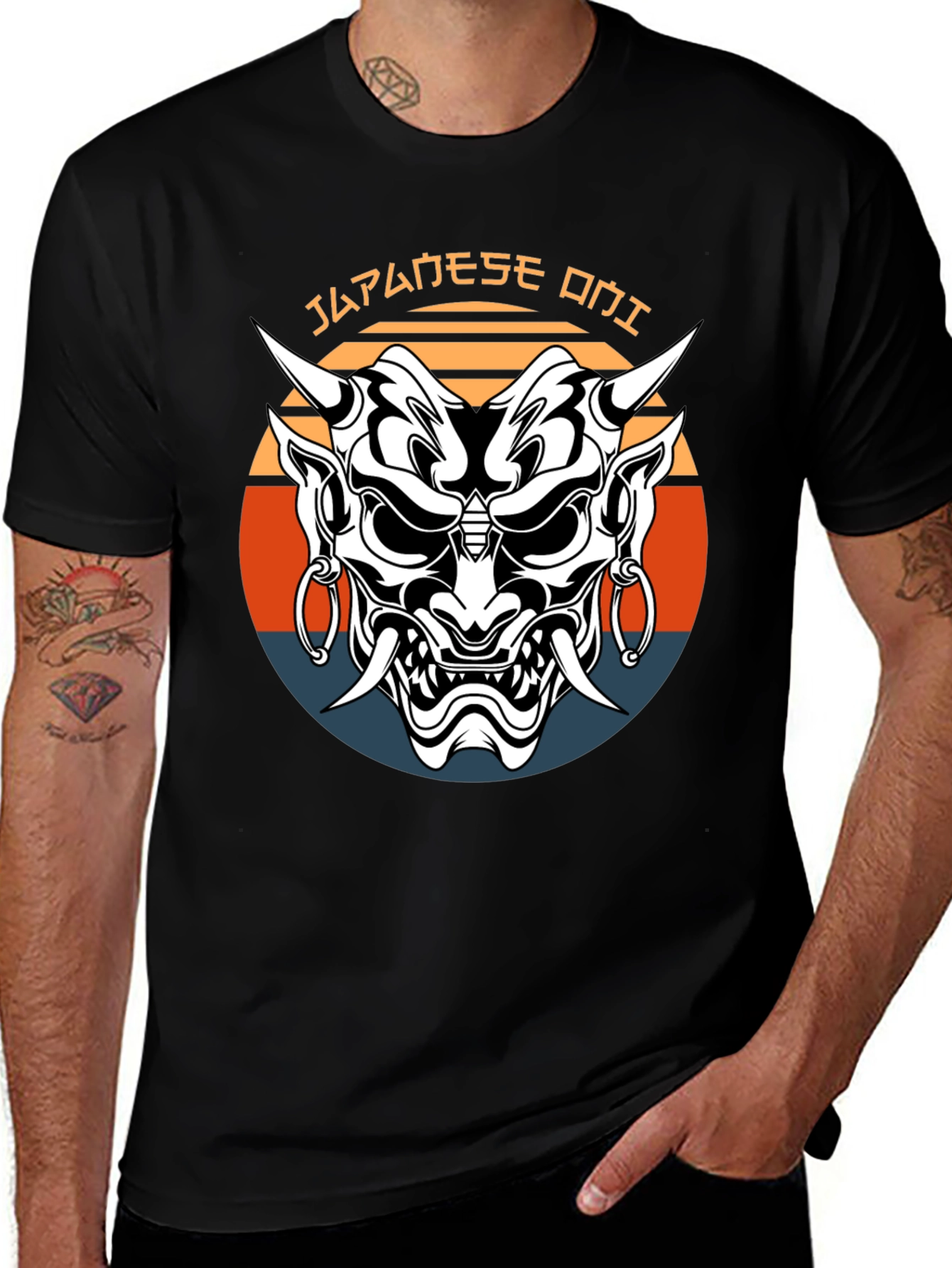 Japanese Oni Mask Graphic Tee