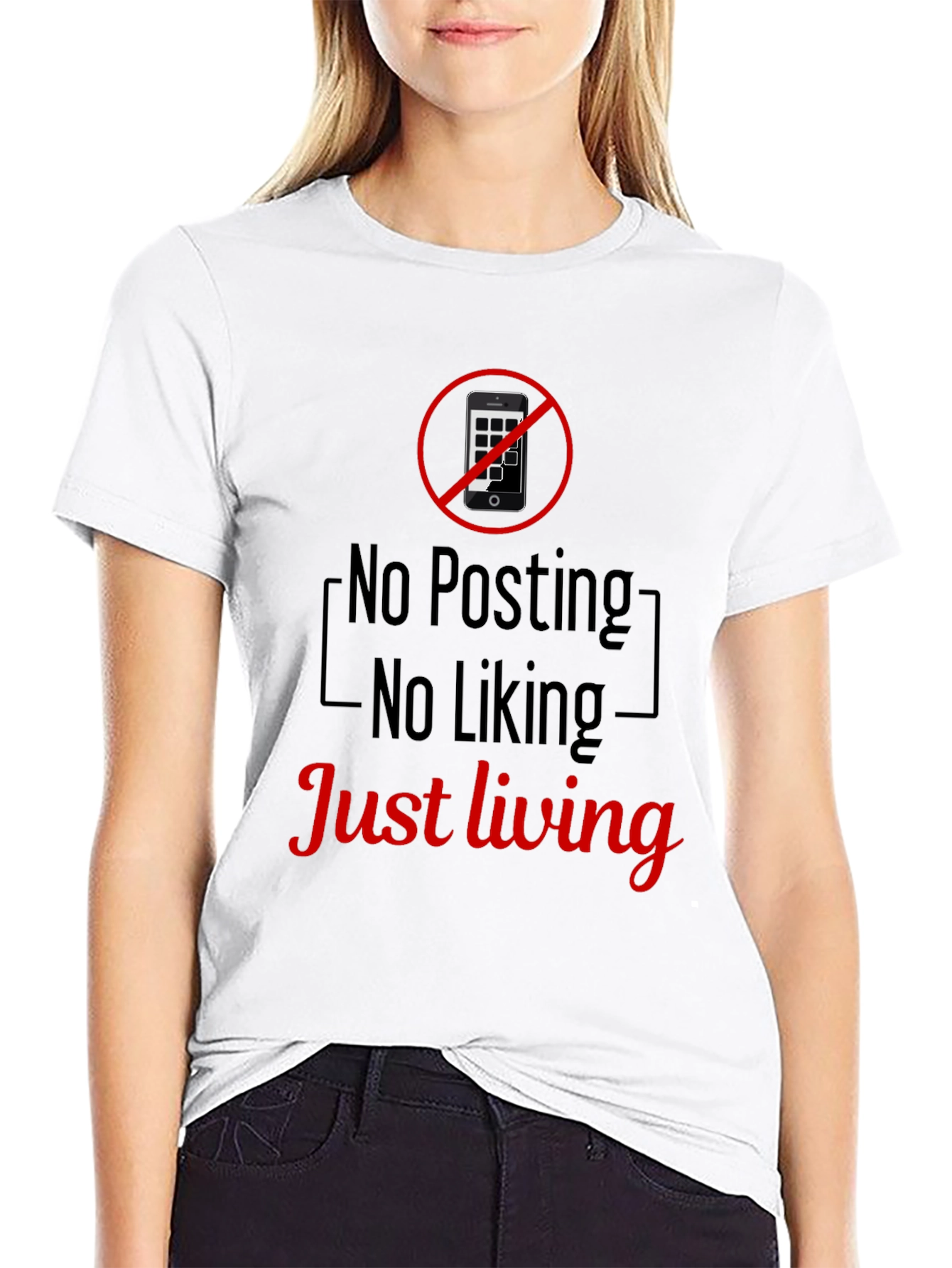 No Posting No Liking Just Living T-Shirt