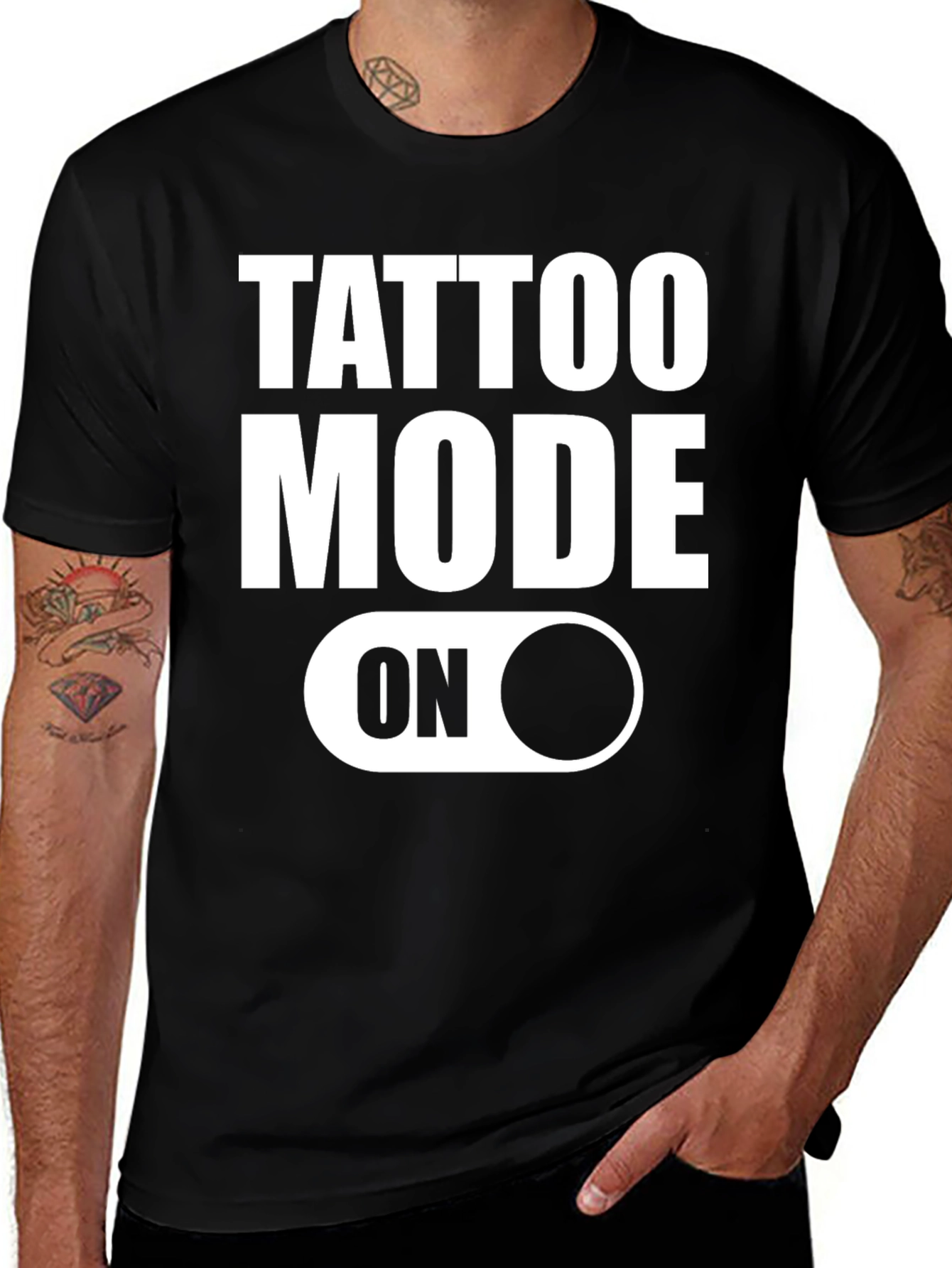 Tattoo Mode On Graphic Tee - Black
