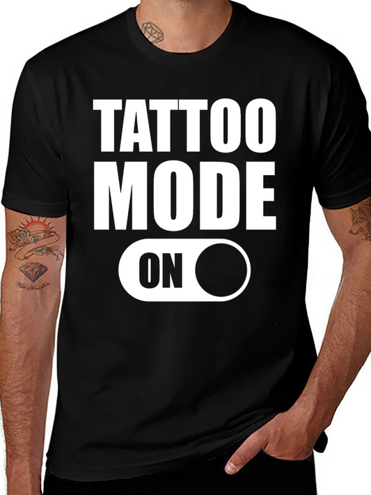 Tattoo Mode On Graphic Tee - Black