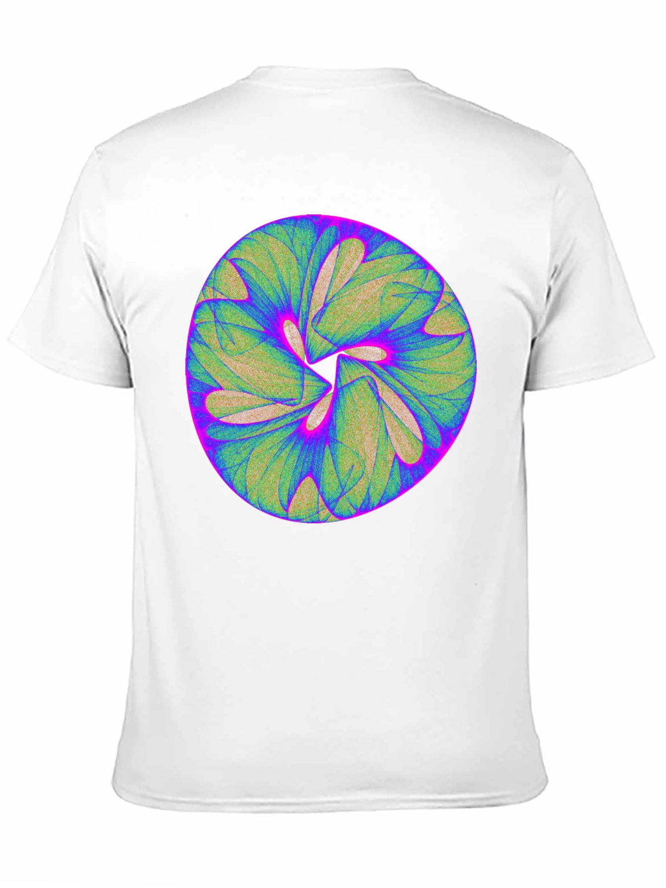 Abstract Circular Design Black T-Shirt