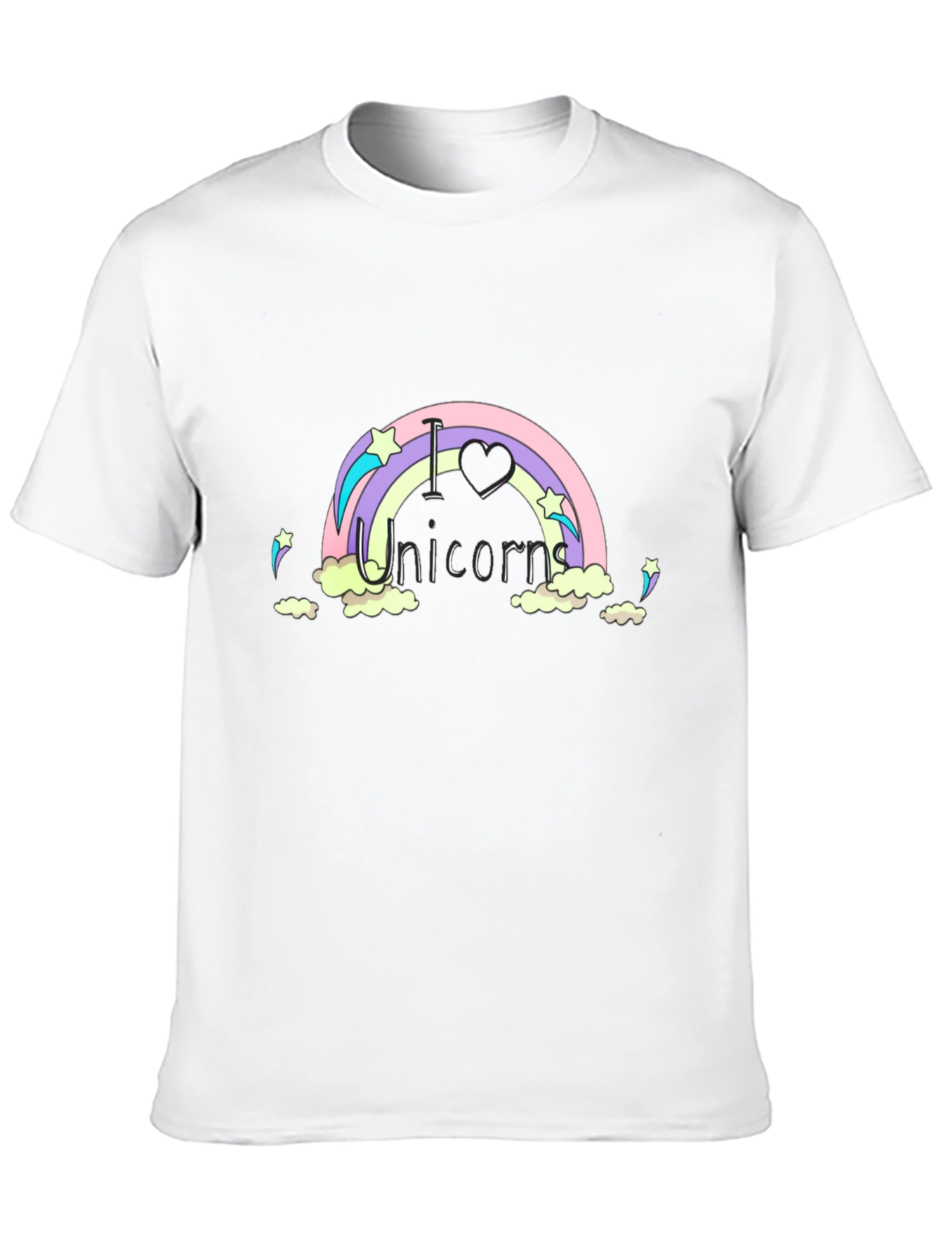 I Love Unicorns Black T-Shirt