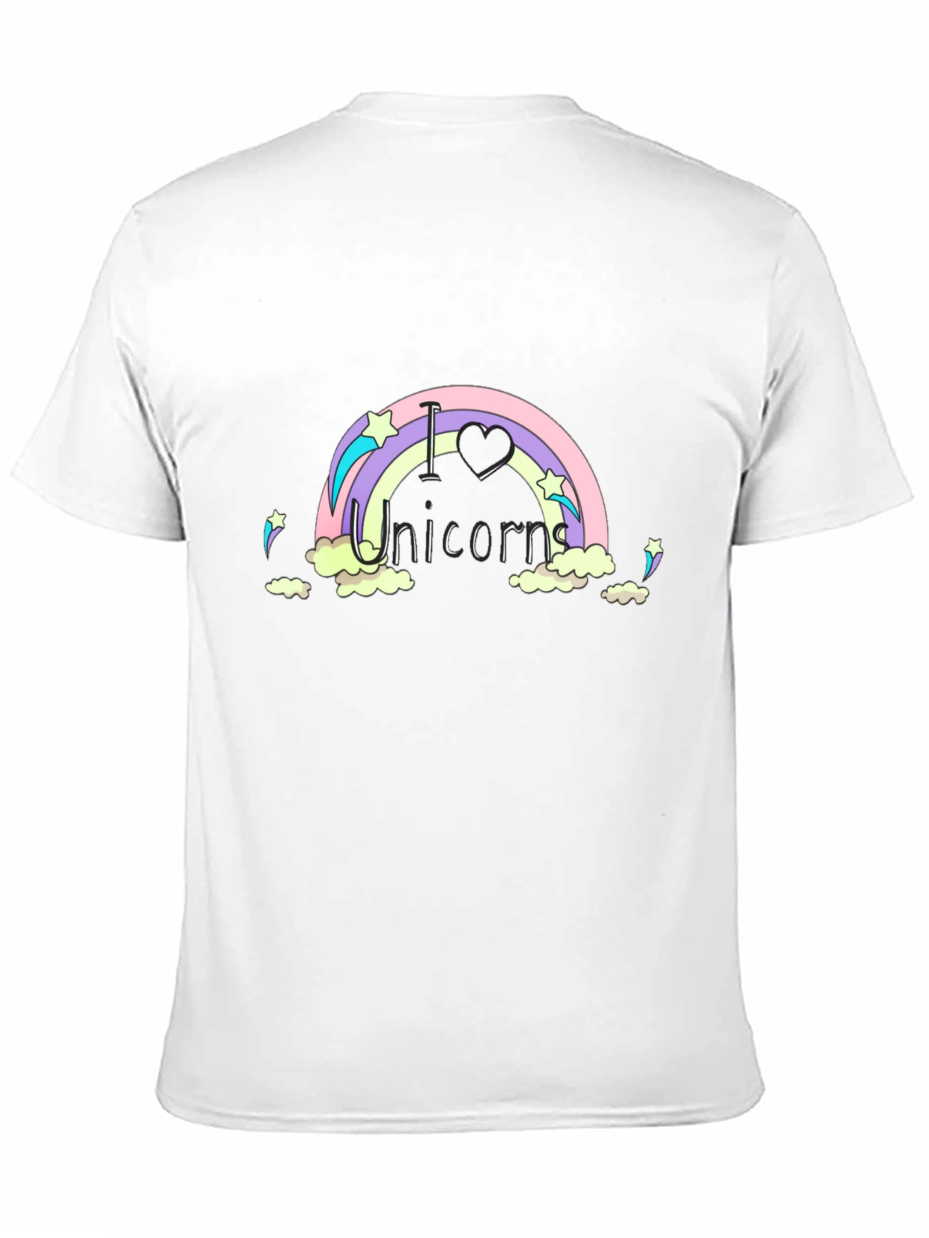 I Love Unicorns Black T-Shirt