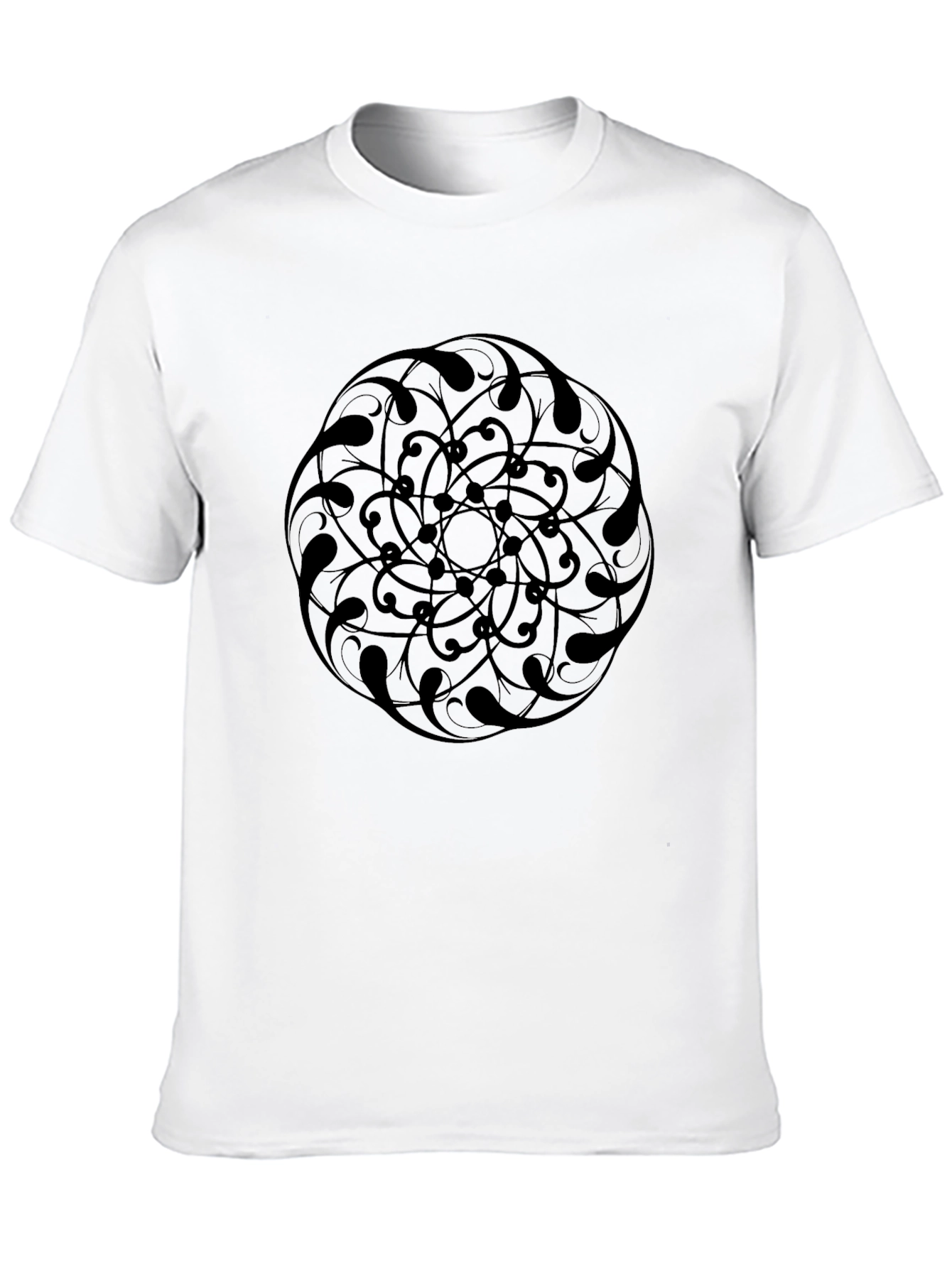 Black Mandala Graphic Tee - Stylish Casual Wear