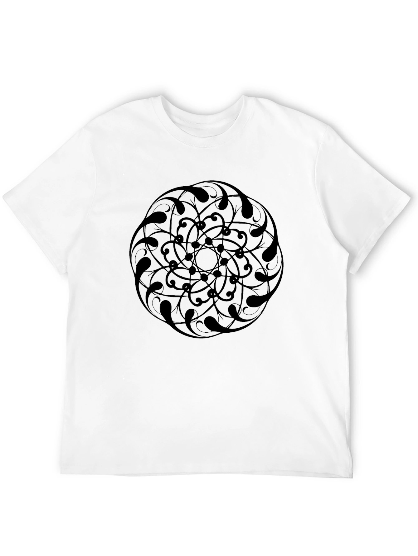 Black Mandala Graphic Tee - Stylish Casual Wear