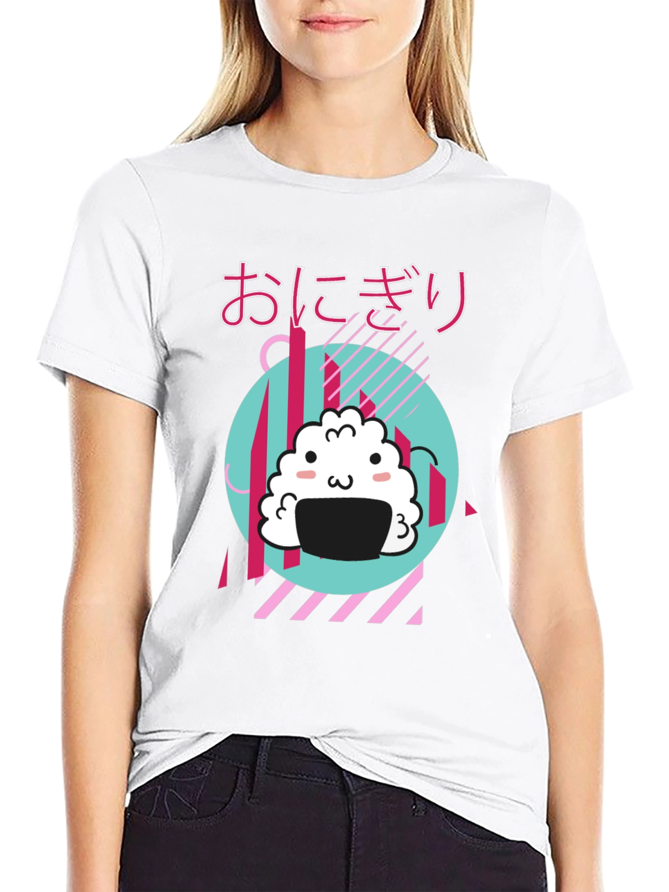 Kawaii Onigiri Anime Graphic Tee