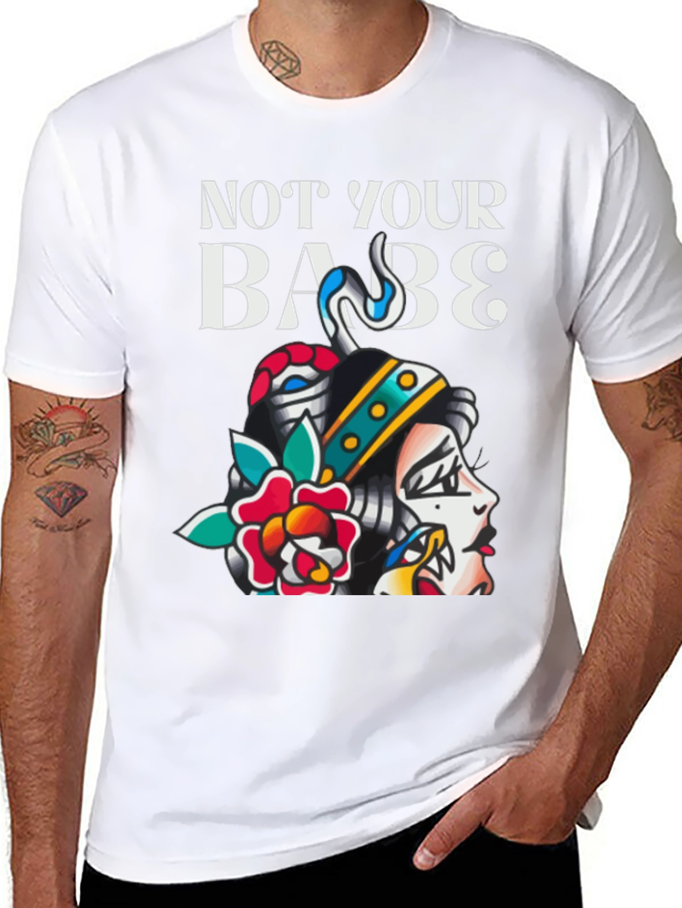 Not Your Babe Tattoo Graphic T-Shirt