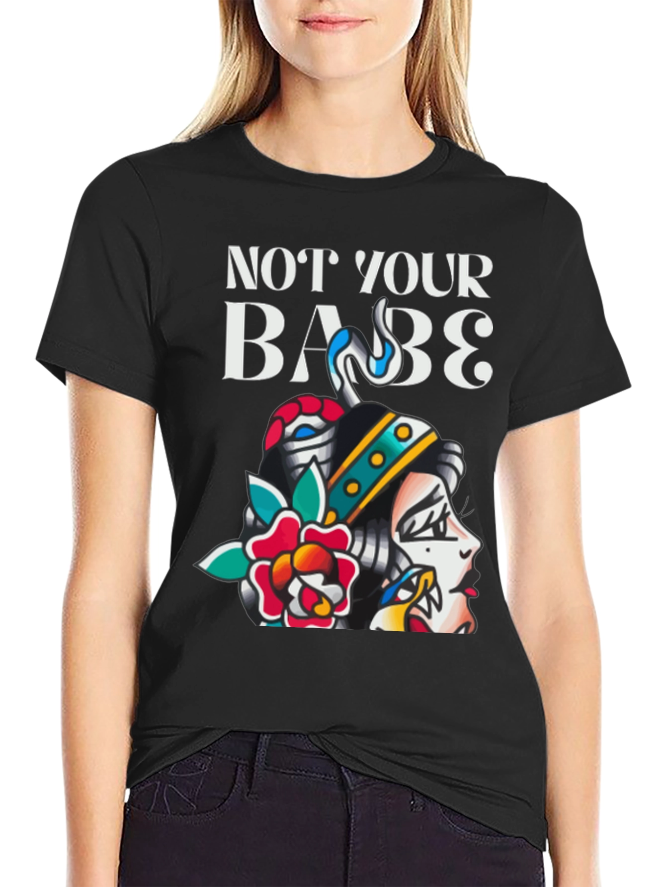 Not Your Babe Tattoo Graphic T-Shirt