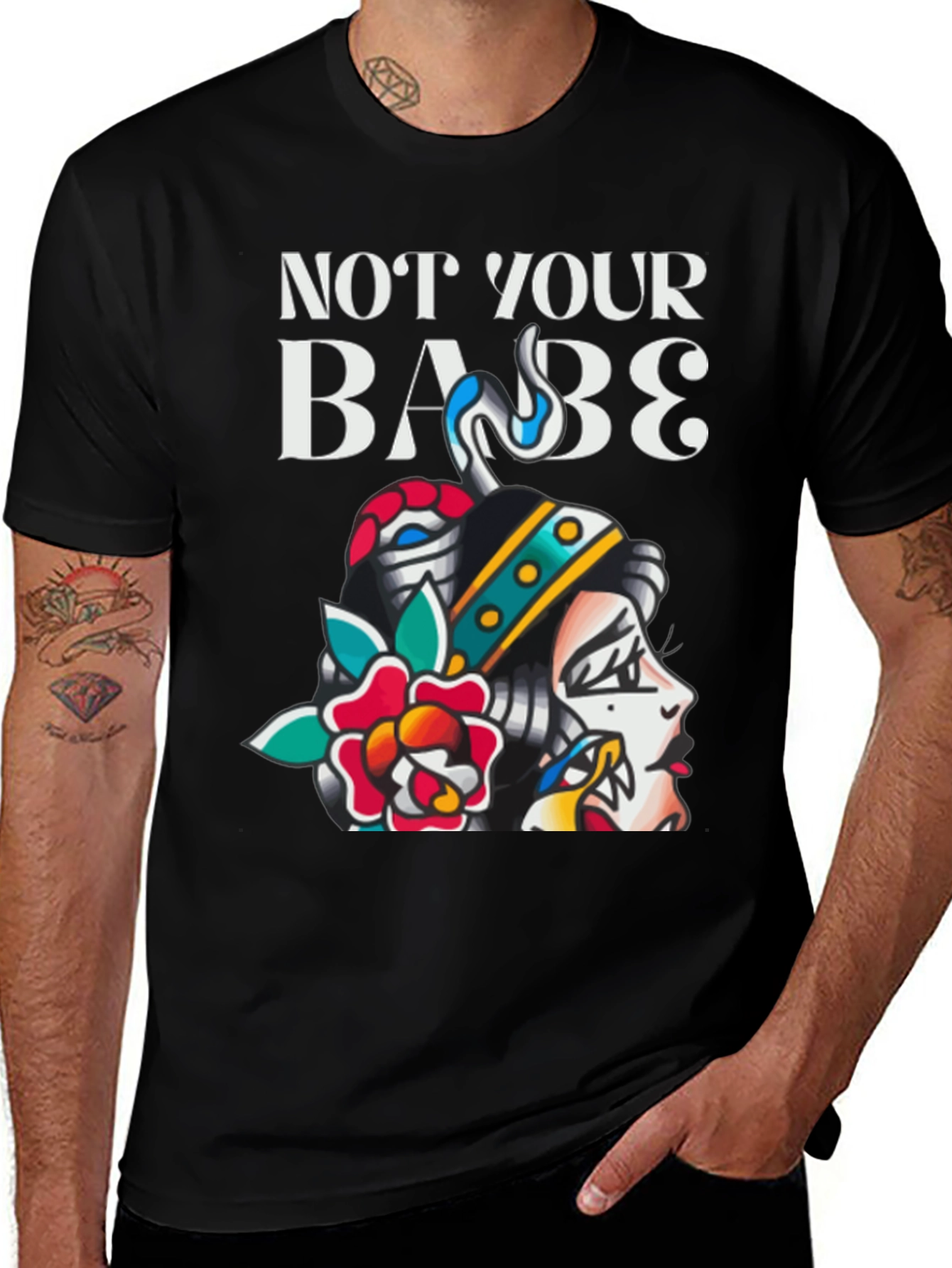 Not Your Babe Tattoo Graphic T-Shirt