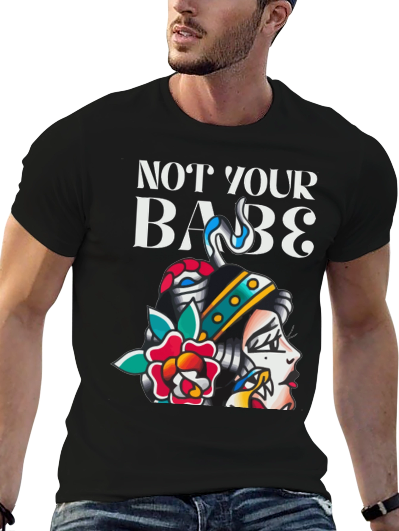 Not Your Babe Tattoo Graphic T-Shirt