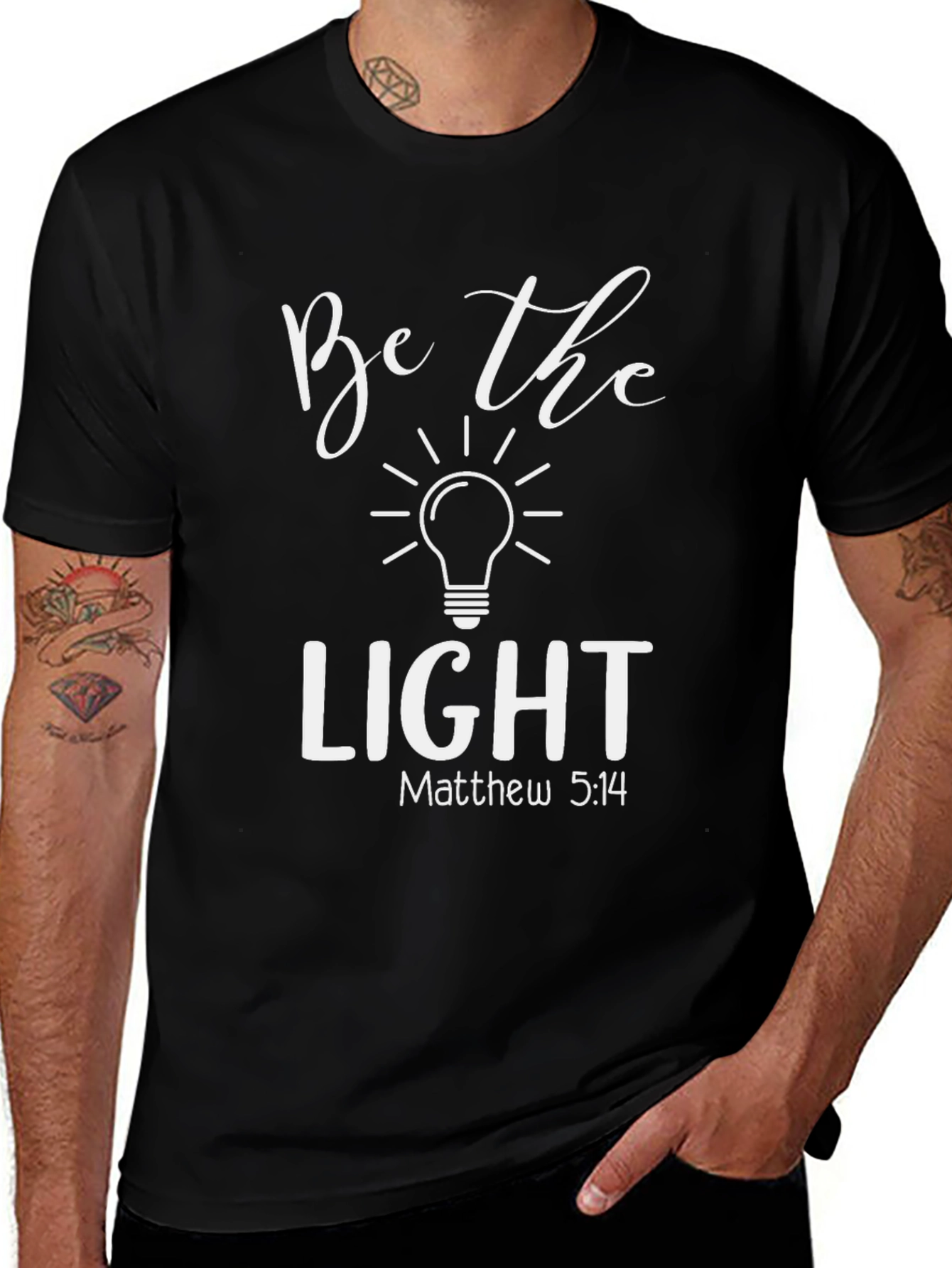 Be the Light Christian T-Shirt - Matthew 5:14