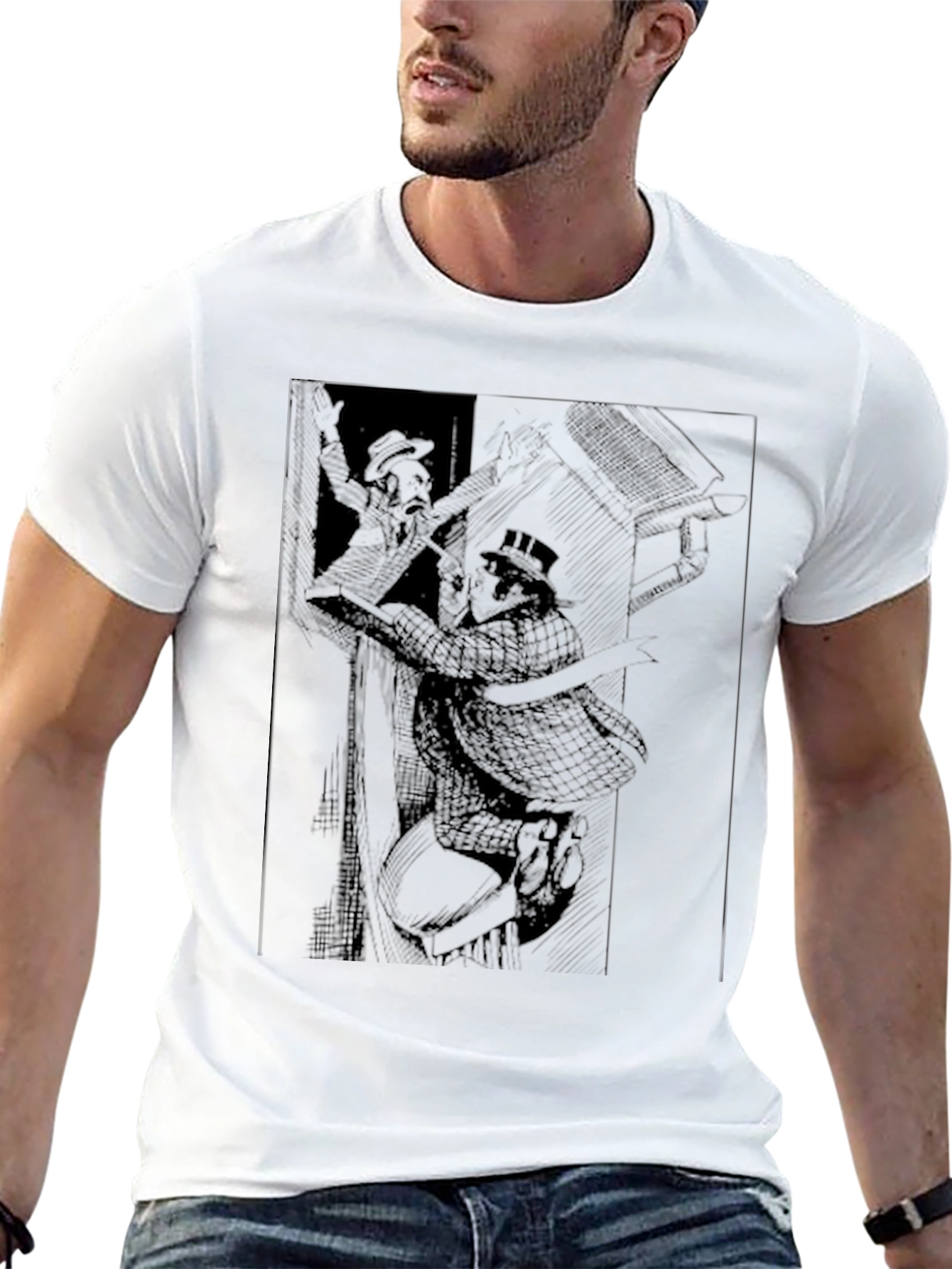 Retro Illustration Tee - Mystery Man