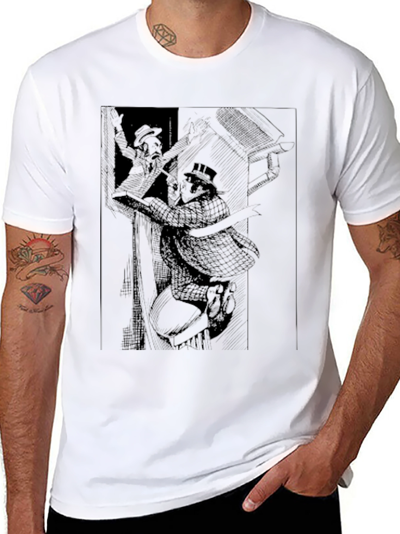 Retro Illustration Tee - Mystery Man
